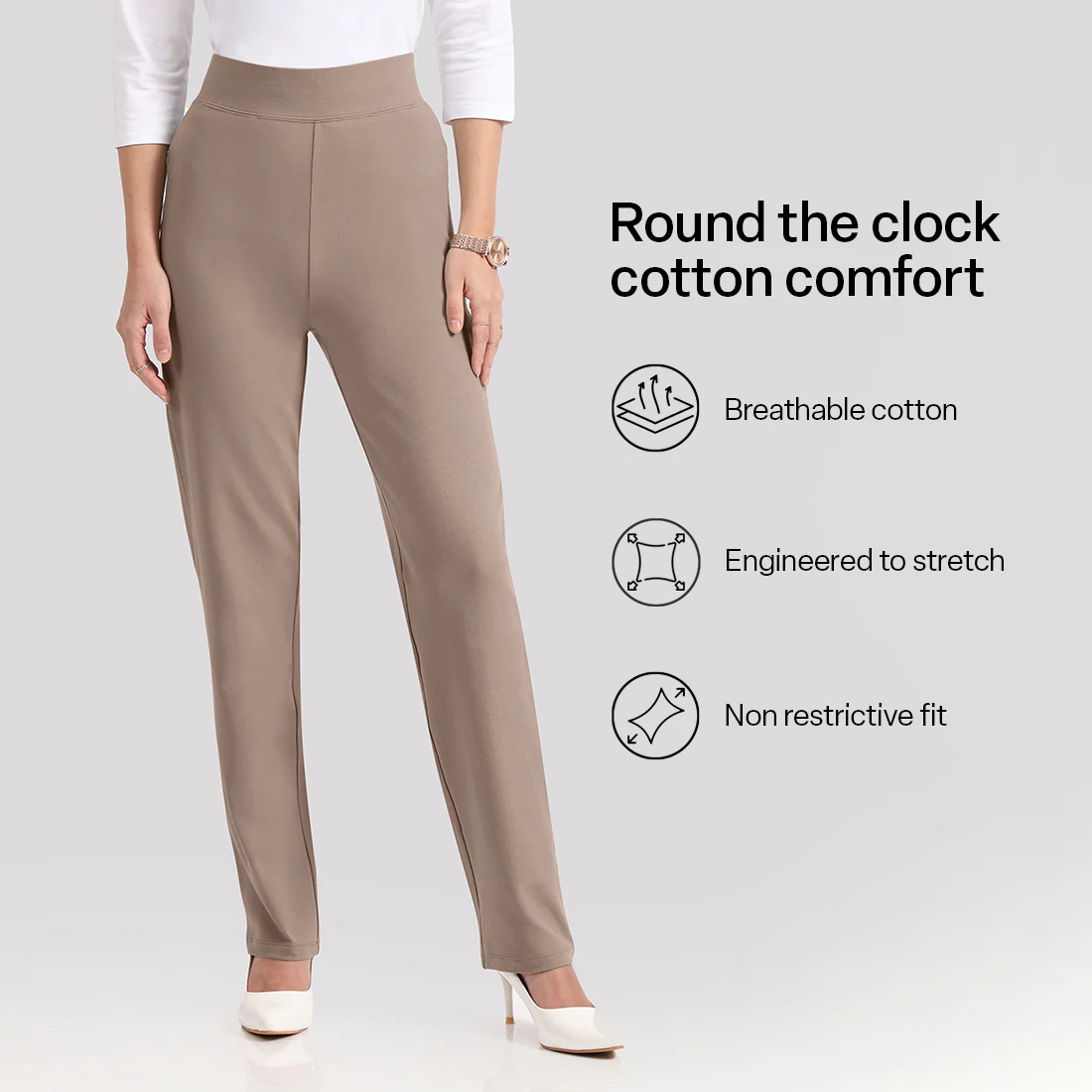 AM:PM Cotton Straight Pants - Image 168