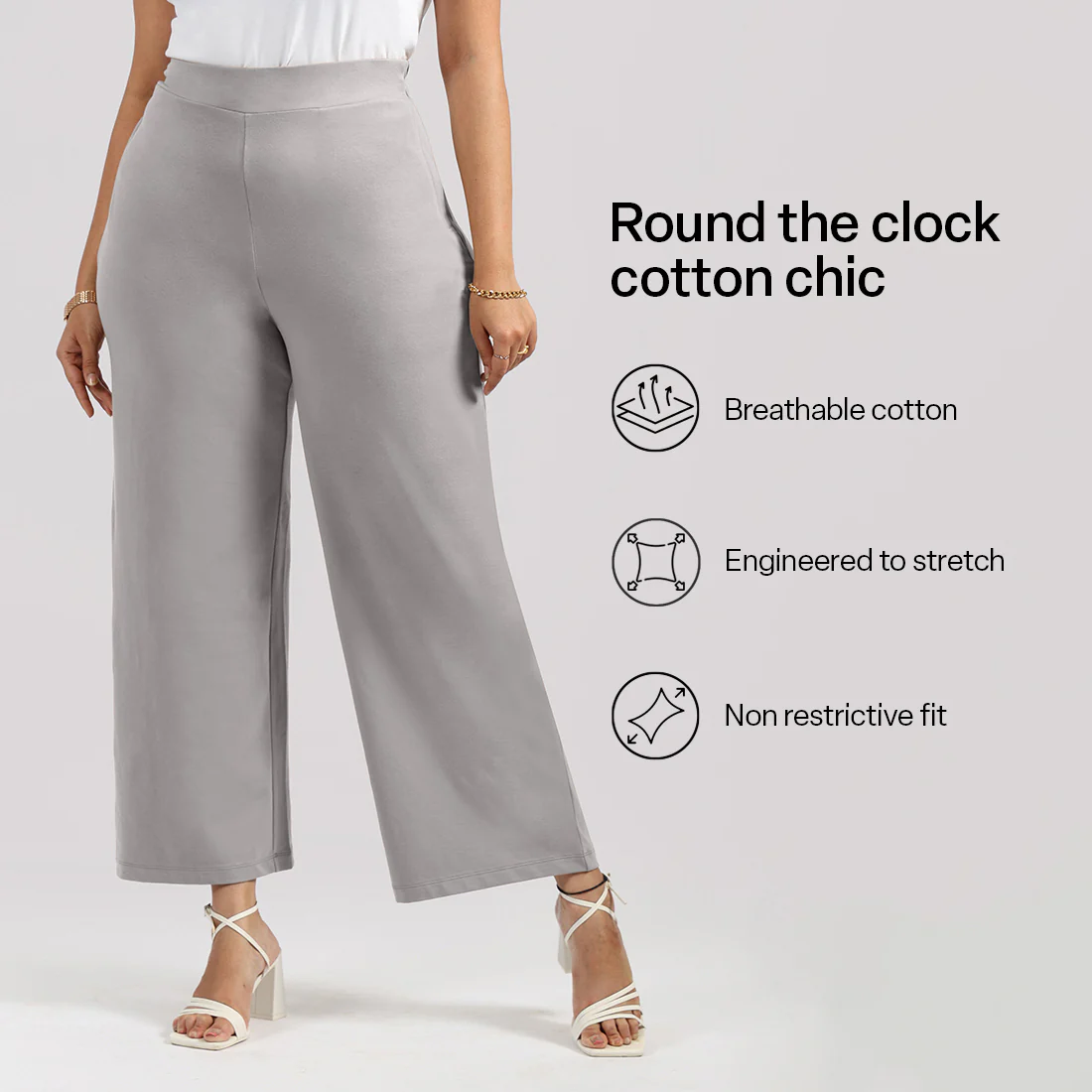 AM:PM Cotton Wide Legged Pants - Image 195