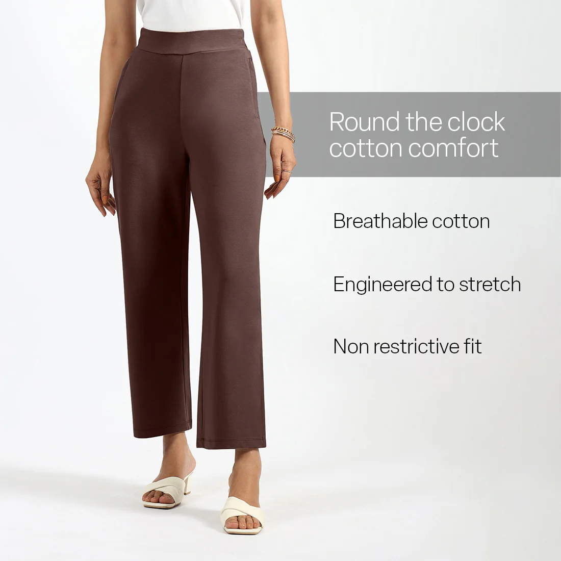 AM:PM Cotton Wide Legged Pants - Image 200