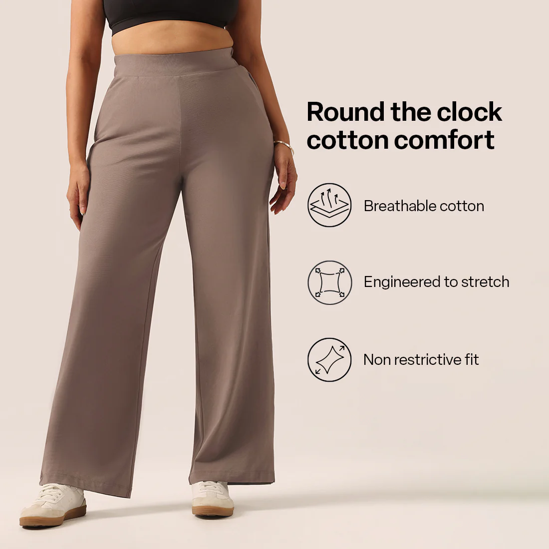 AM:PM Cotton Wide Legged Pants - Image 242