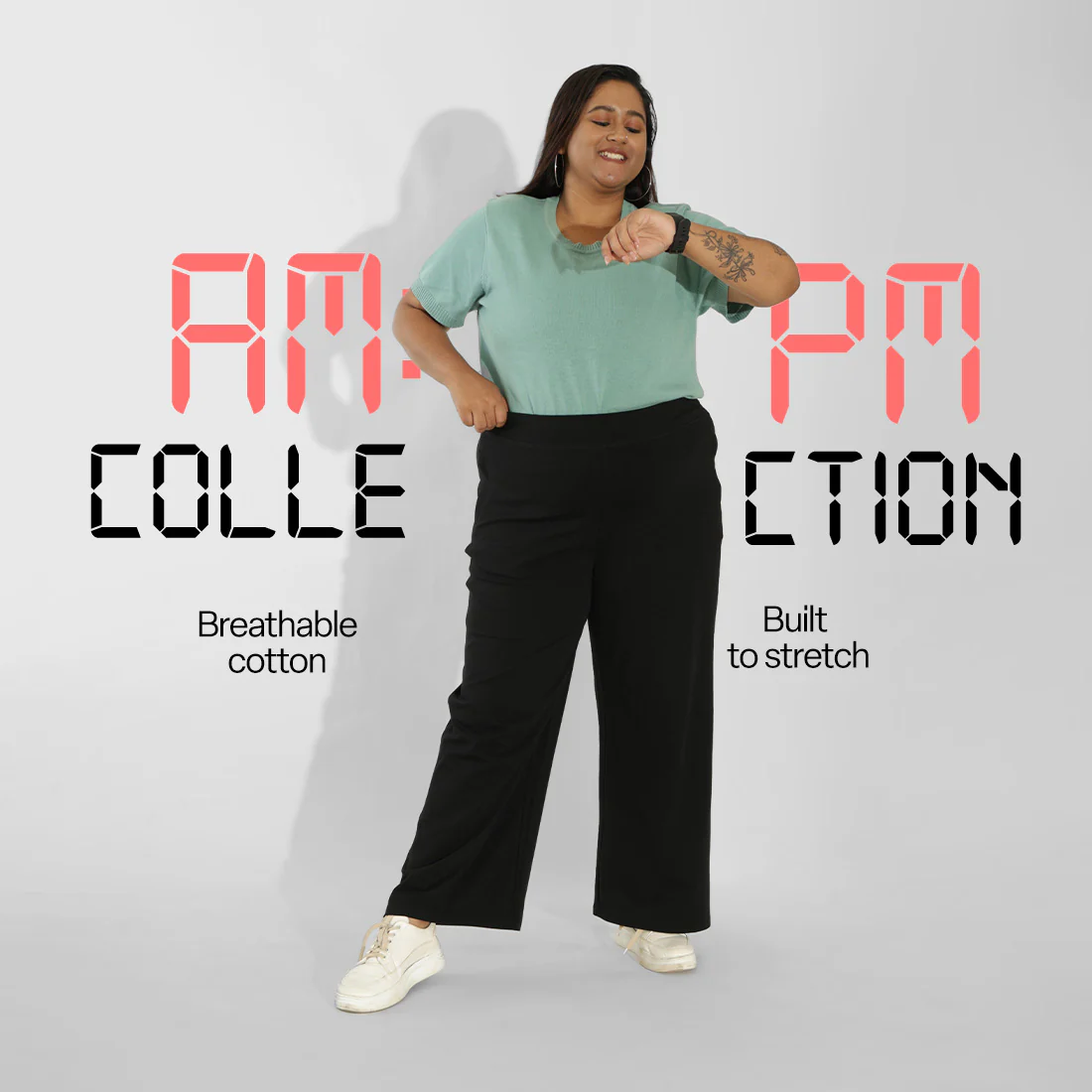 AM:PM Cotton Wide Legged Pants - Image 58