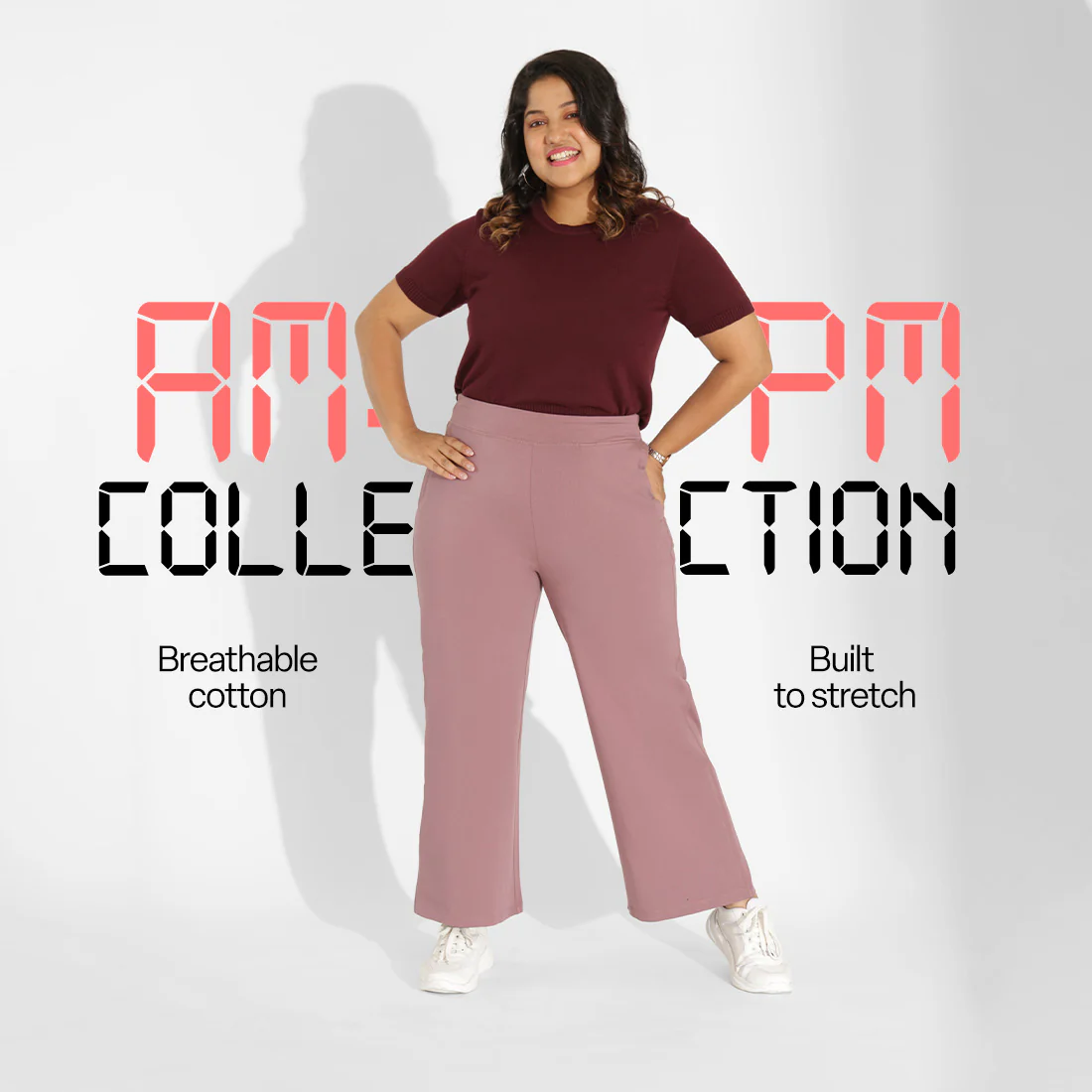 AM:PM Cotton Wide Legged Pants - Image 62