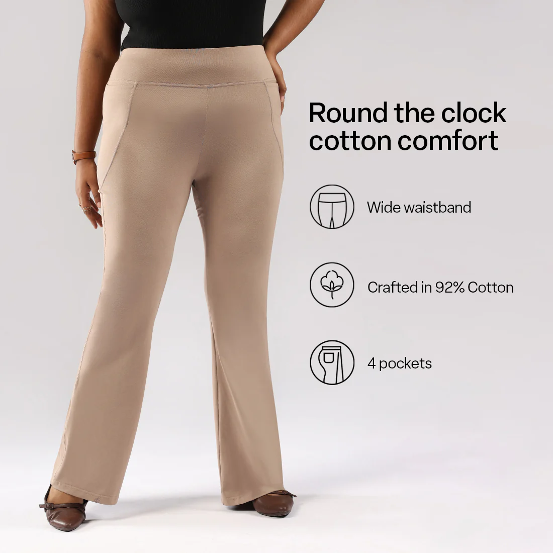 AM:PM Cotton Flare Pants - Image 156