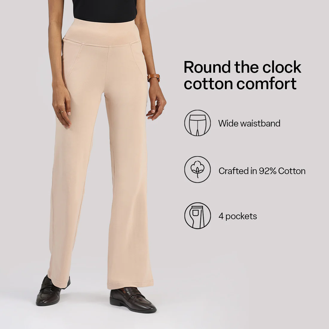 AM:PM Cotton Flare Pants - Image 158