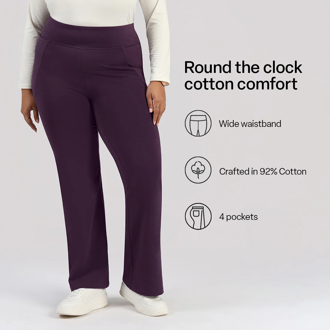 AM:PM Cotton Flare Pants - Image 161