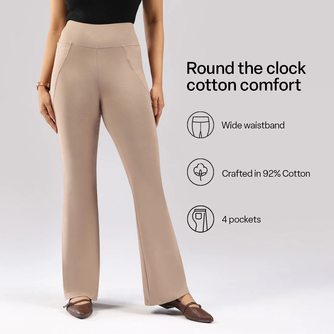 AM:PM Cotton Flare Pants Tall - Image 155