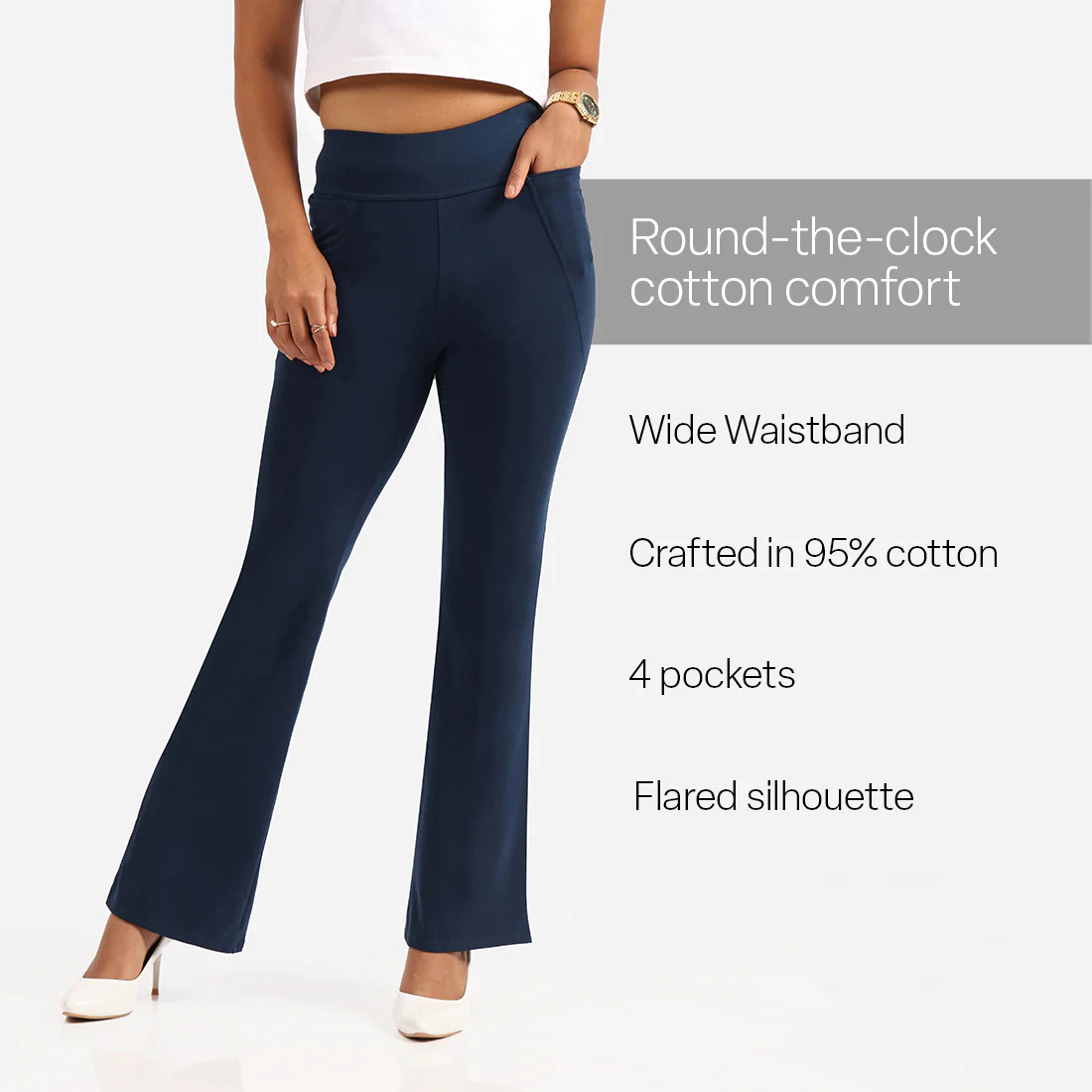 AM:PM Cotton Flare Pants - Image 18