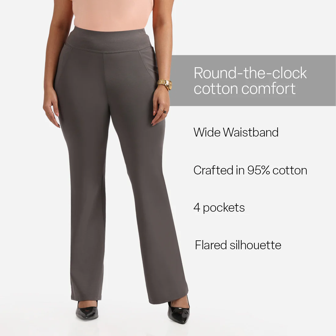 AM:PM Cotton Flare Pants - Image 43