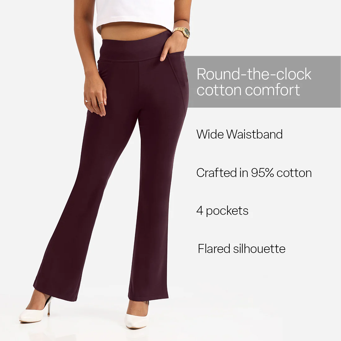 AM:PM Cotton Flare Pants - Image 66