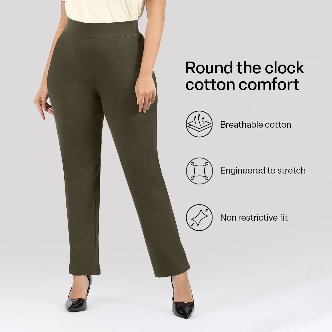 AM:PM Cotton Straight Pants Tall - Image 160