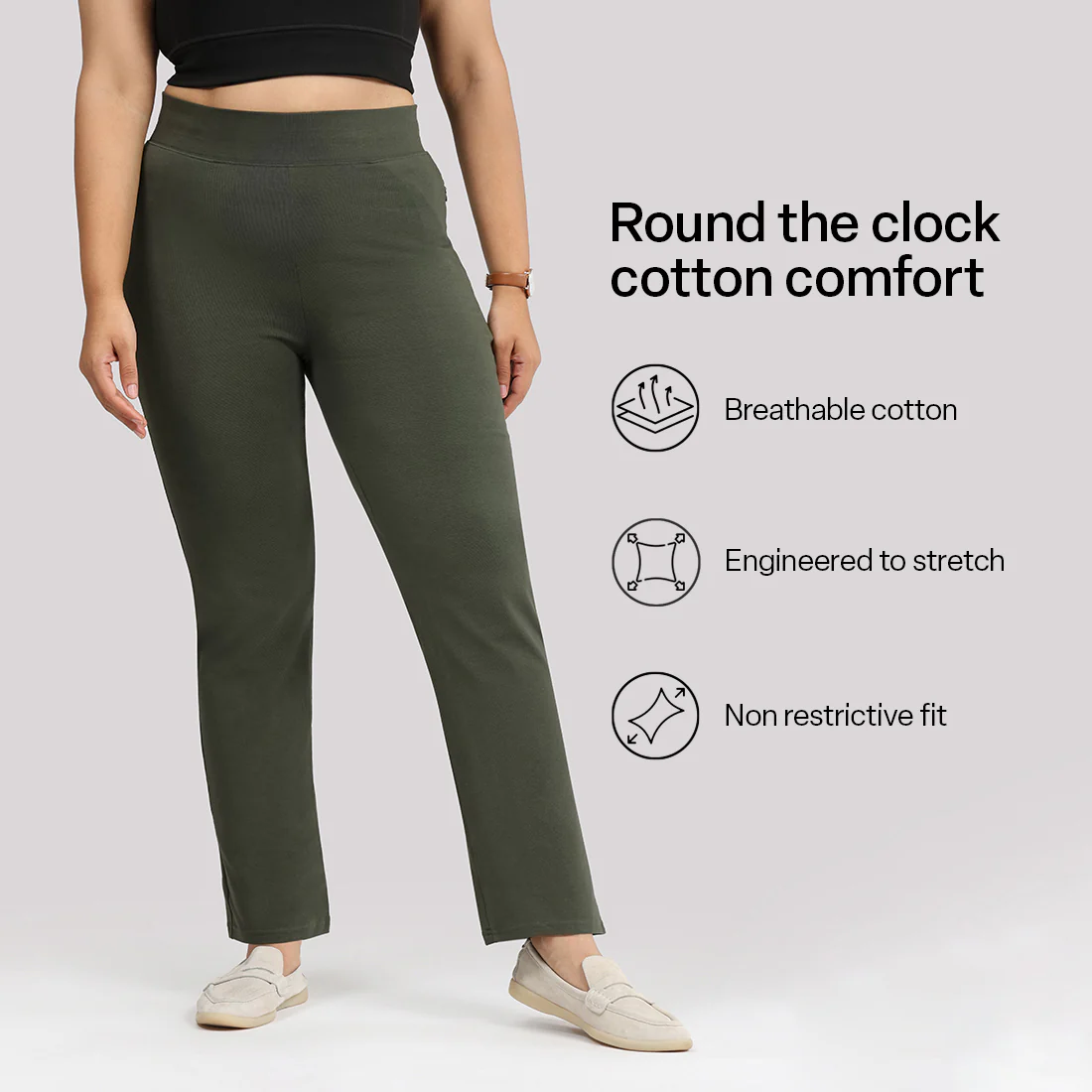 AM:PM Cotton Straight Pants Tall - Image 195