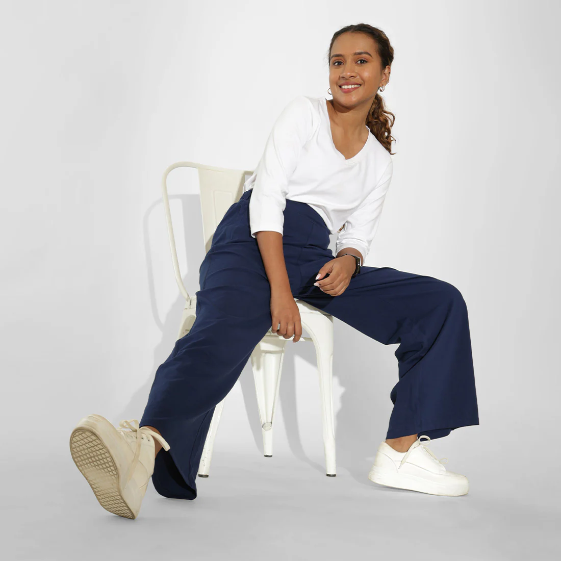 AM:PM Cotton Wide Legged Pants - Image 10