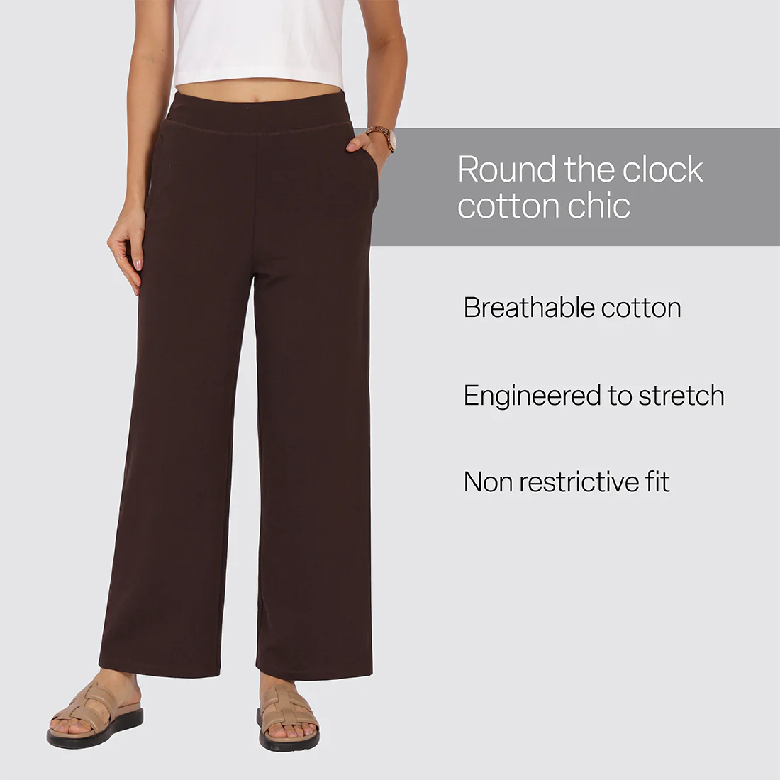 AM:PM Cotton Wide Legged Pants - Image 136