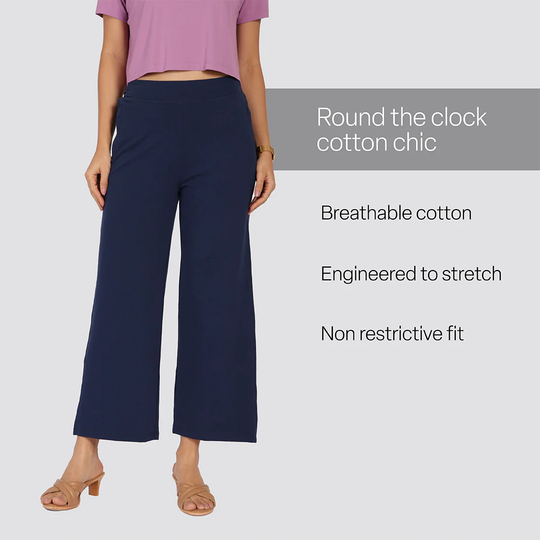 AM:PM Cotton Wide Legged Pants - Image 152