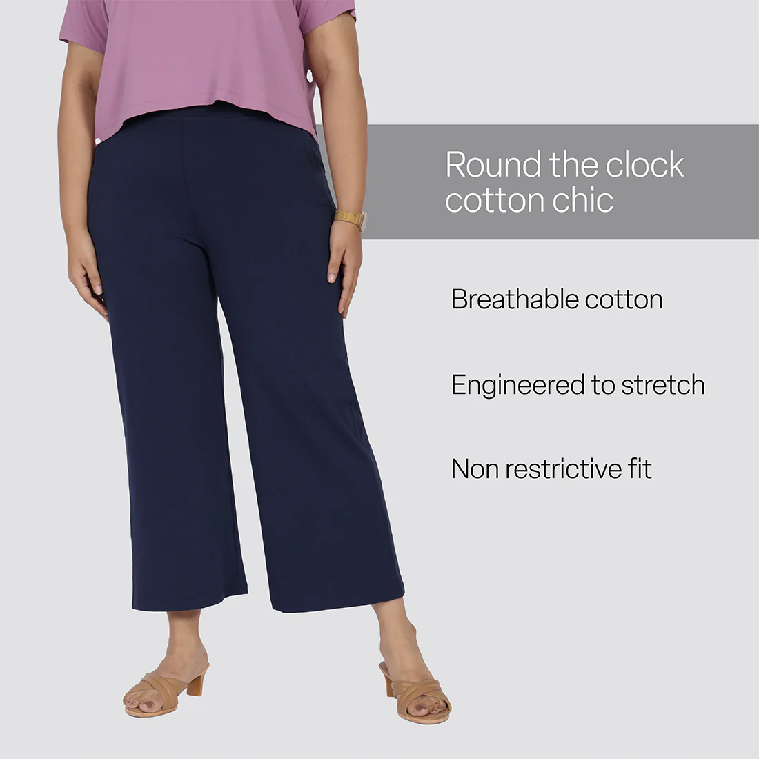 AM:PM Cotton Wide Legged Pants - Image 159