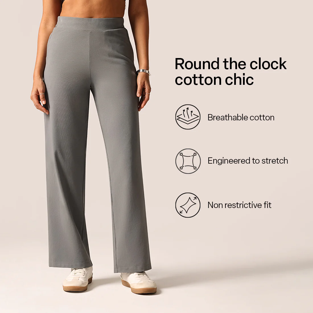 AM:PM Cotton Wide Legged Pants Tall - Image 211