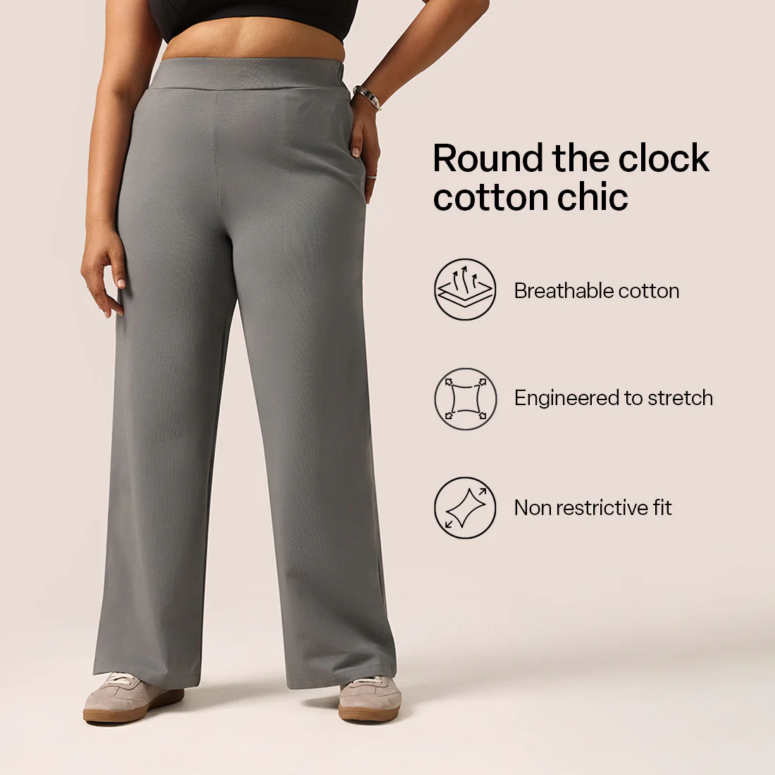 AM:PM Cotton Wide Legged Pants Tall - Image 223