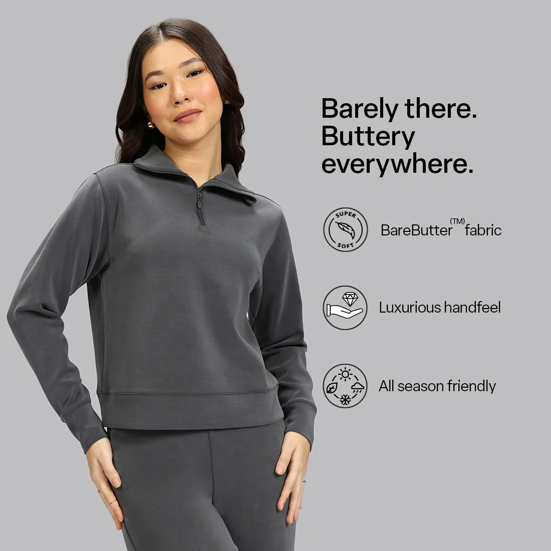 BareButter™ Pullover With Zipper - Image 15