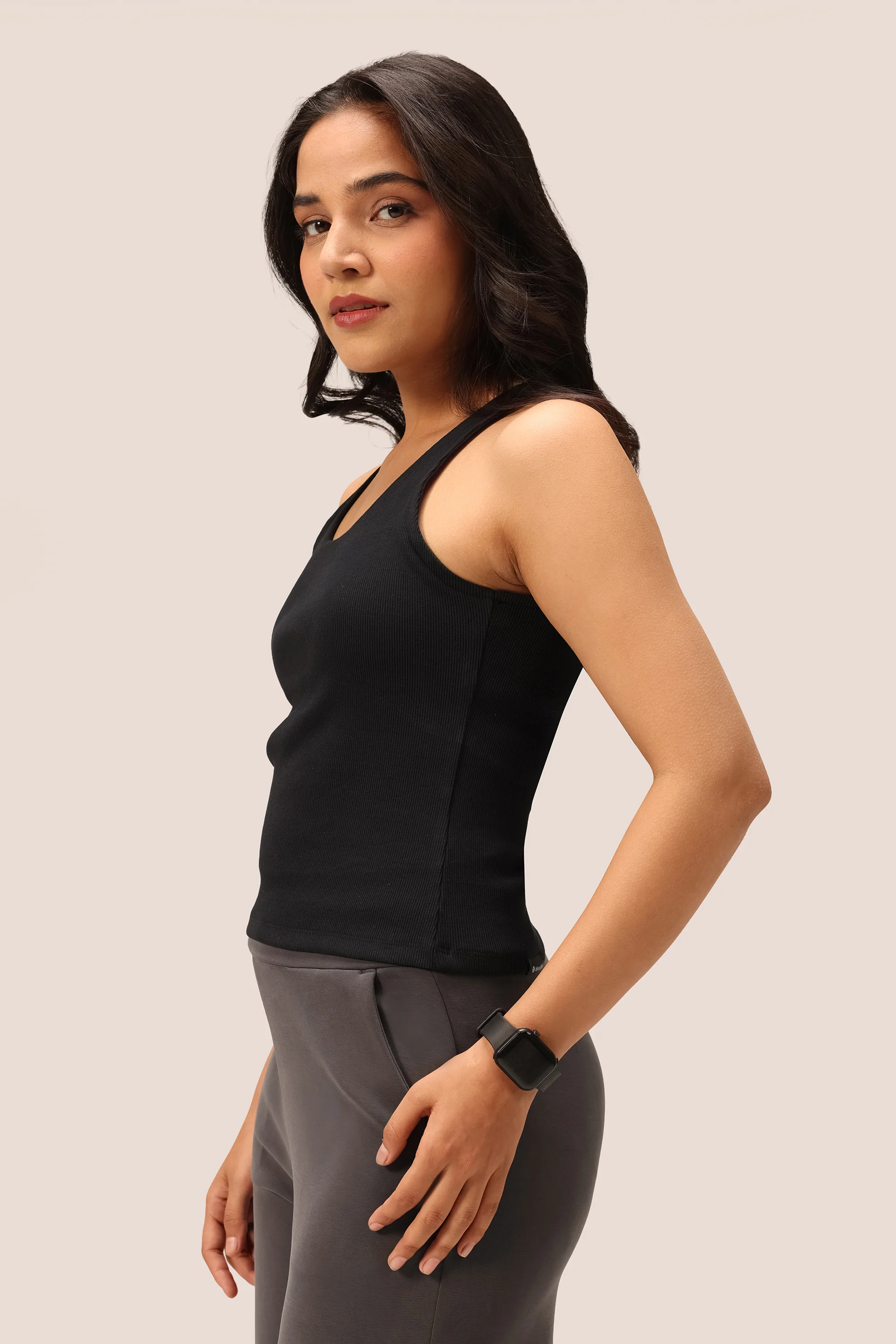 Blissentials Round Neck Built In Bra Top