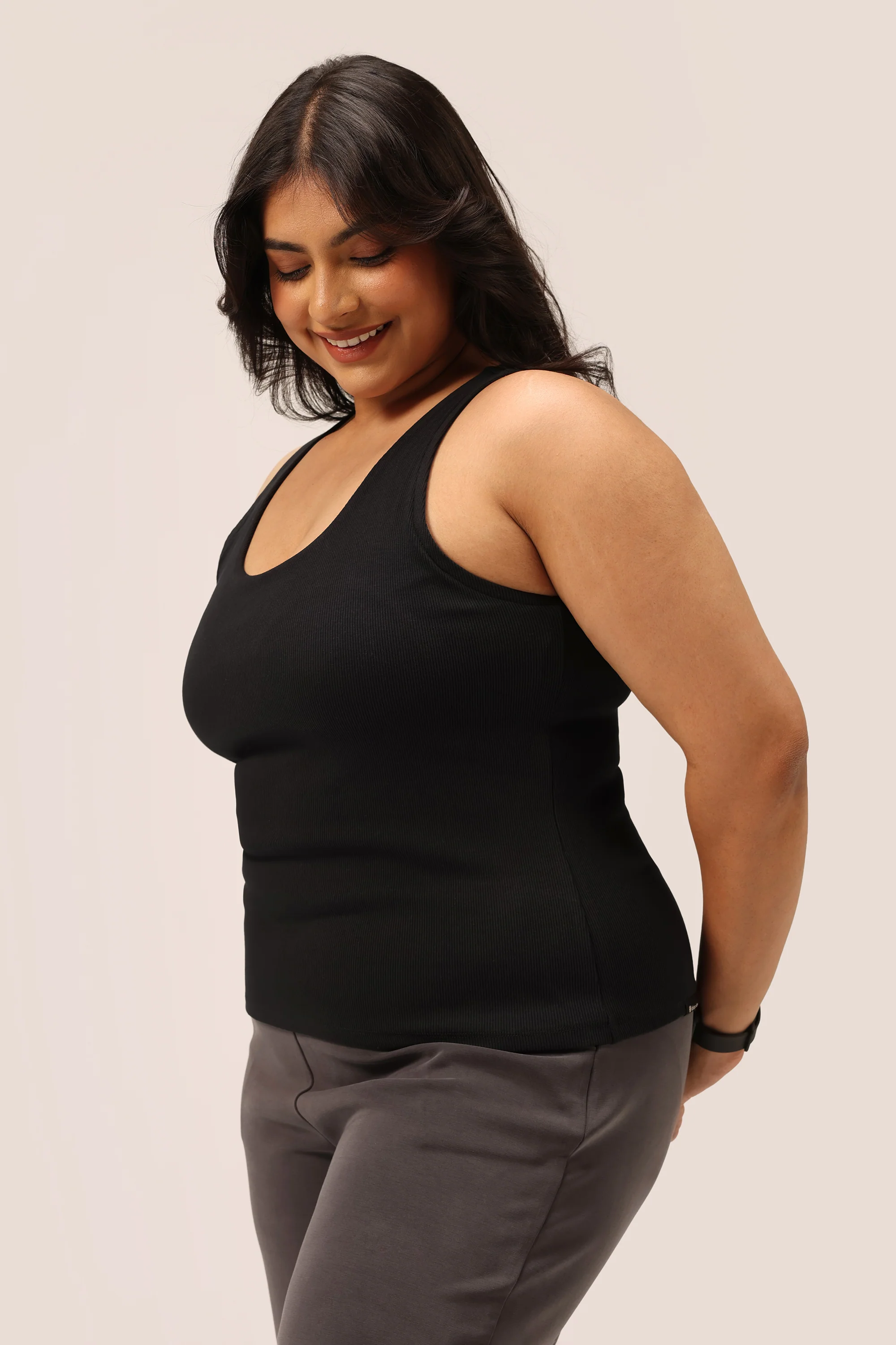 Blissentials Round Neck Built In Bra Top - Image 16
