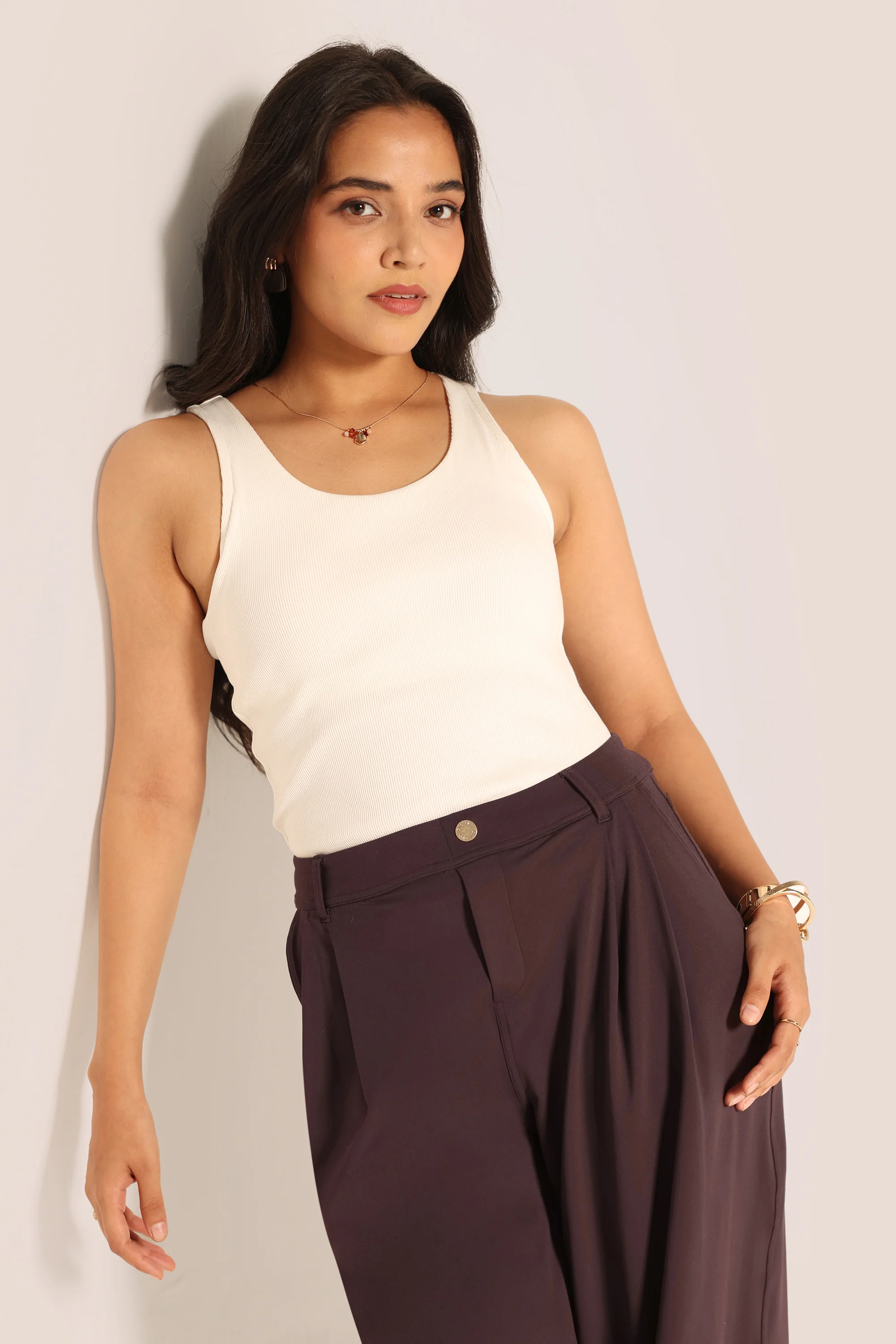 Blissentials Round Neck Built In Bra Top - Image 27