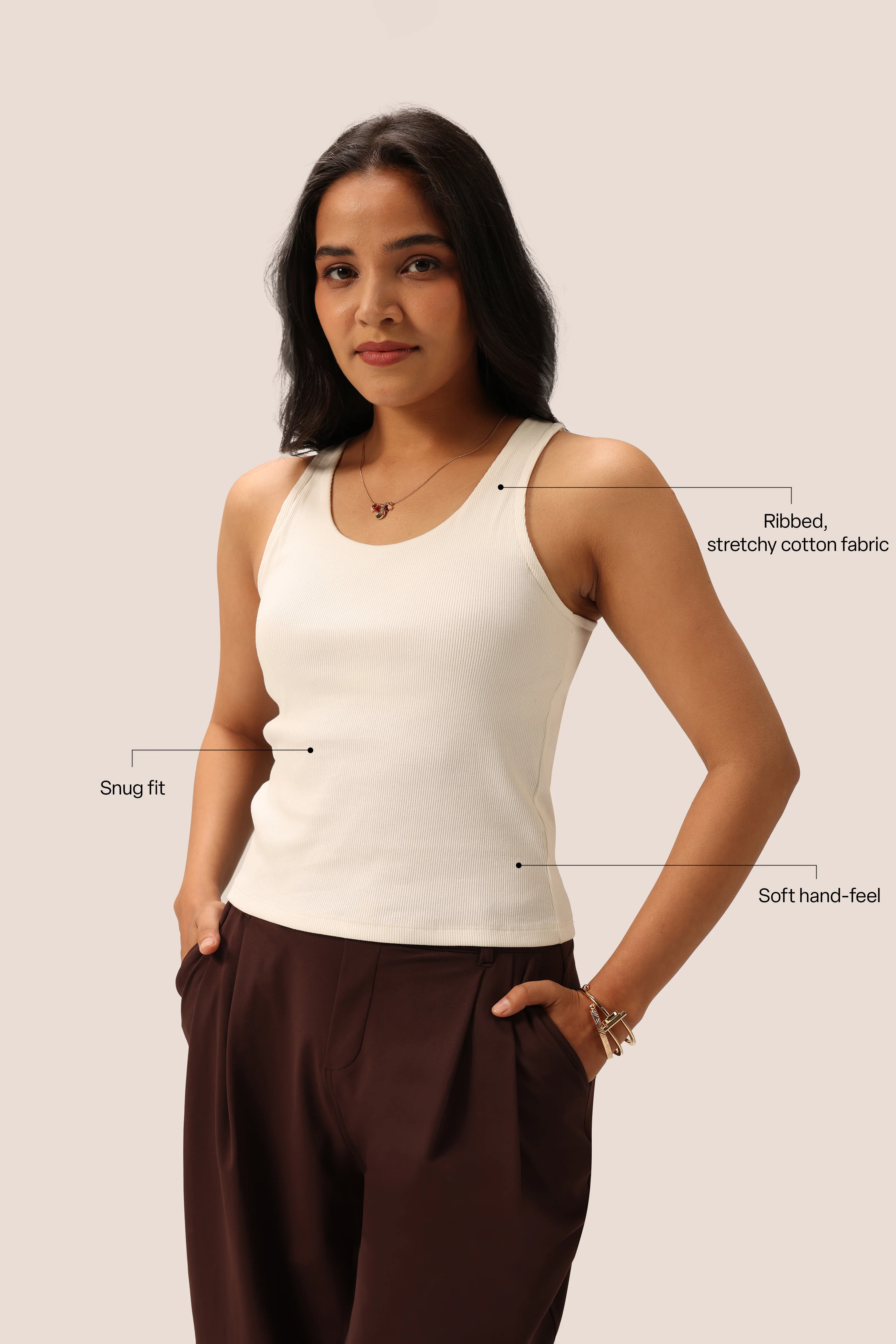 Blissentials Round Neck Built In Bra Top - Image 29