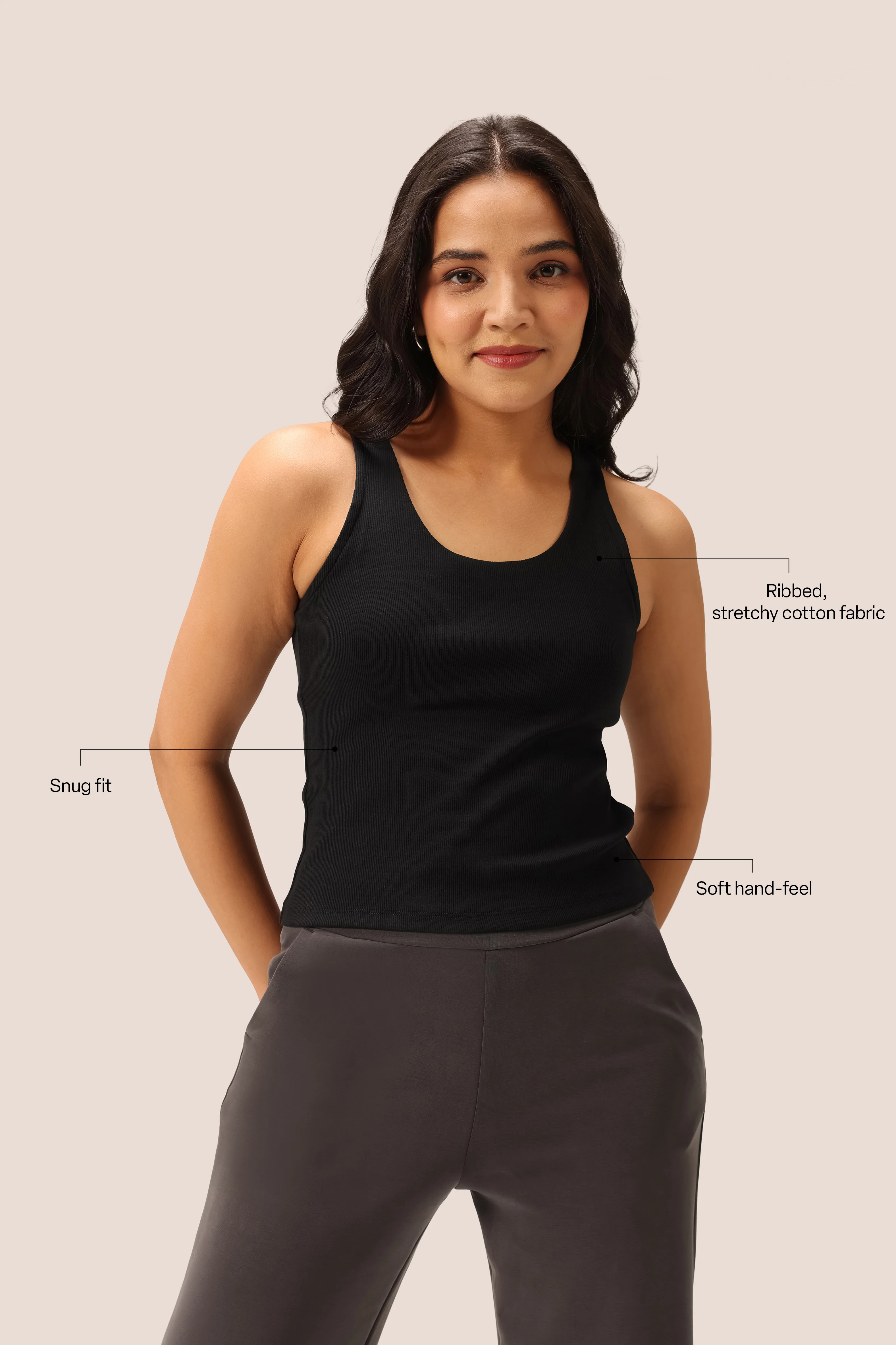 Blissentials Round Neck Built In Bra Top - Image 3
