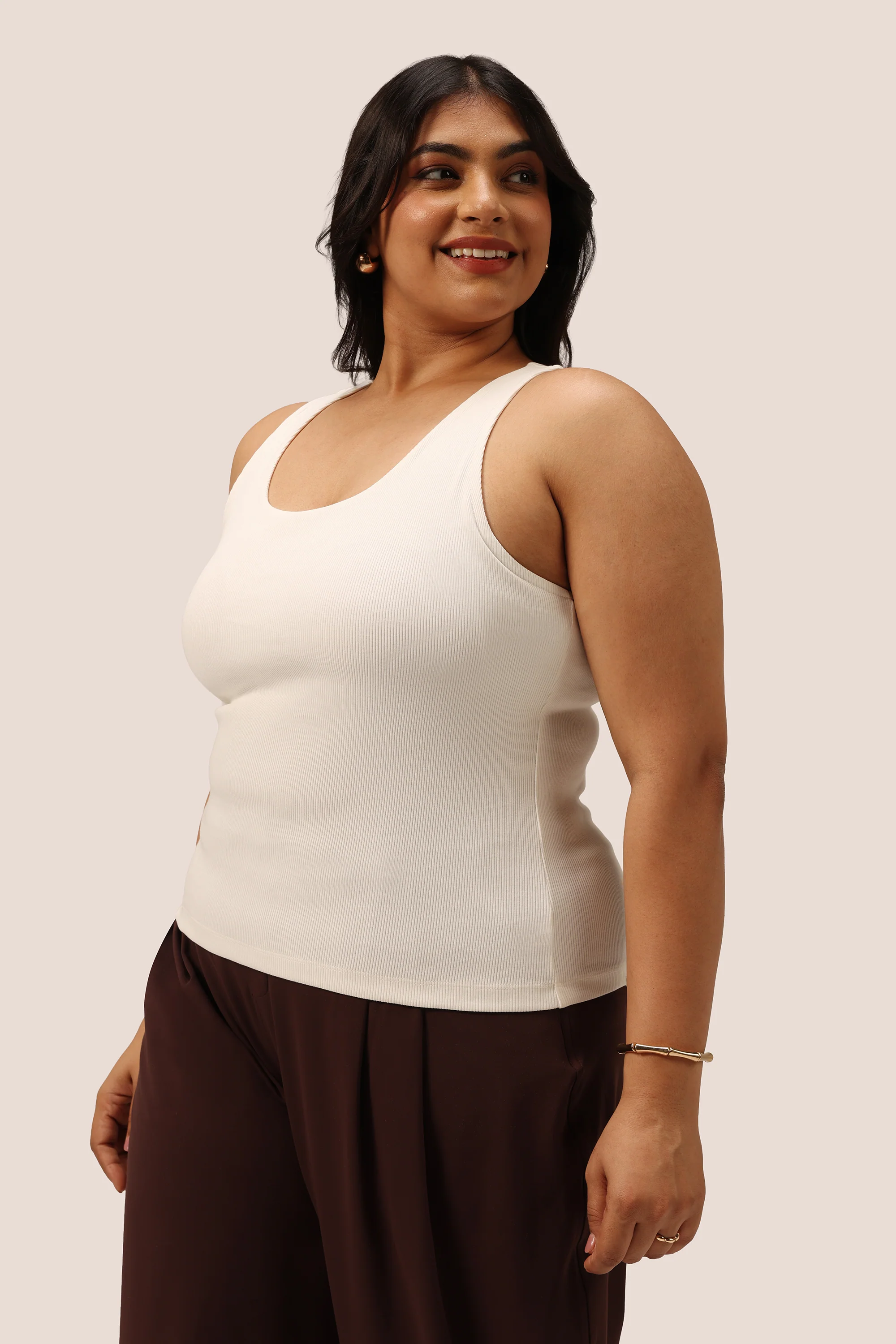 Blissentials Round Neck Built In Bra Top - Image 36