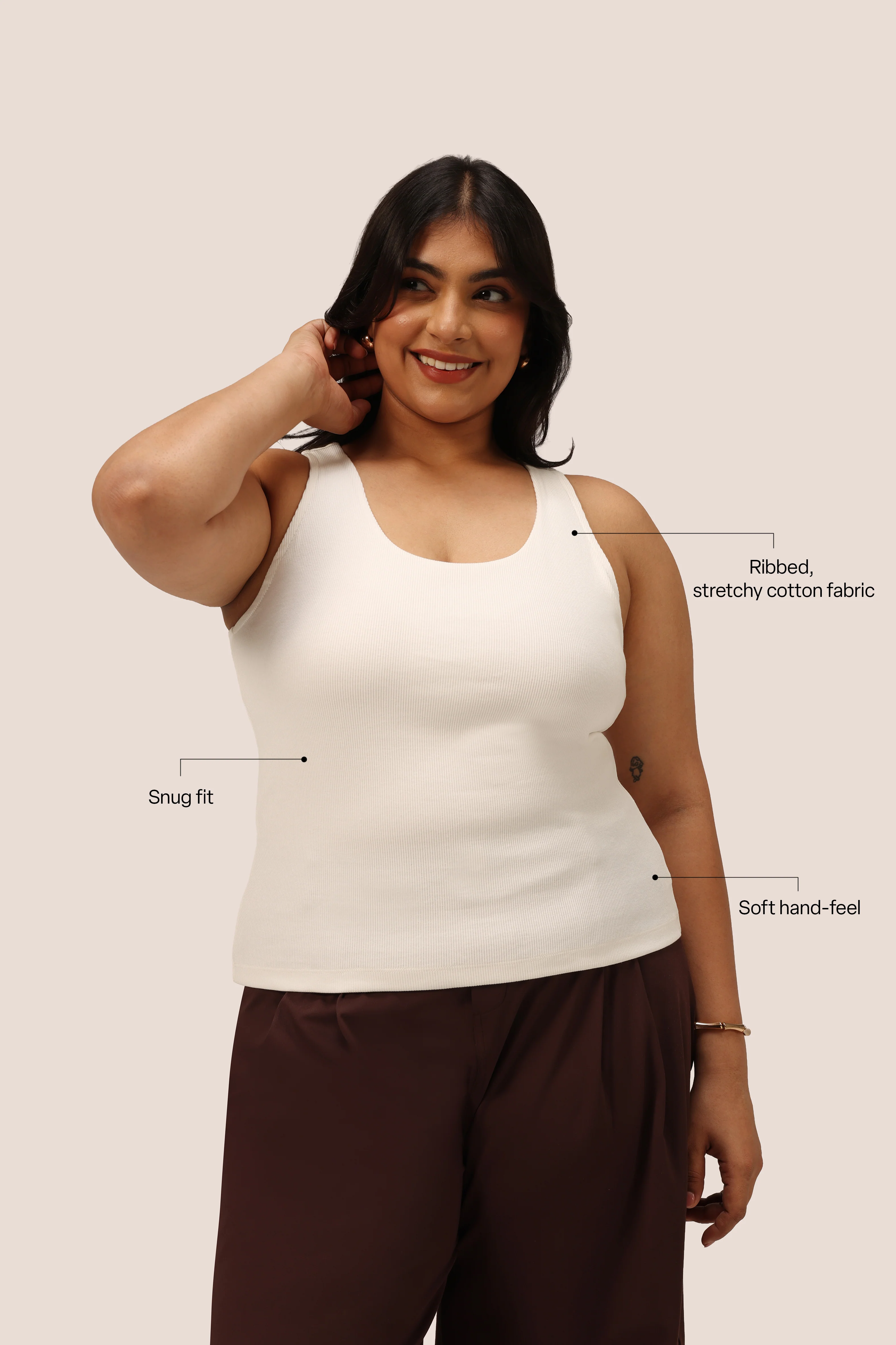 Blissentials Round Neck Built In Bra Top - Image 43