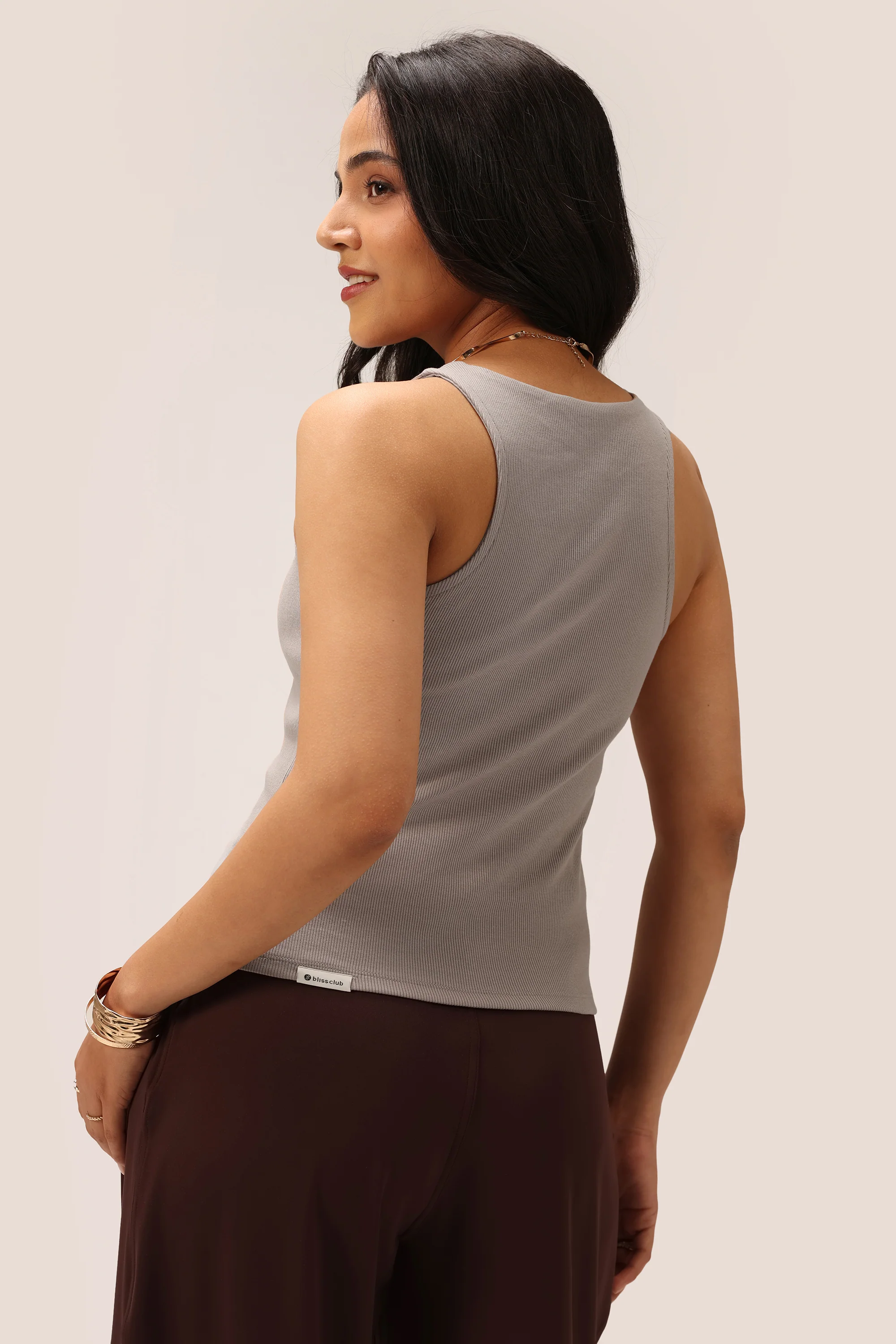 Blissentials Round Neck Built In Bra Top - Image 45