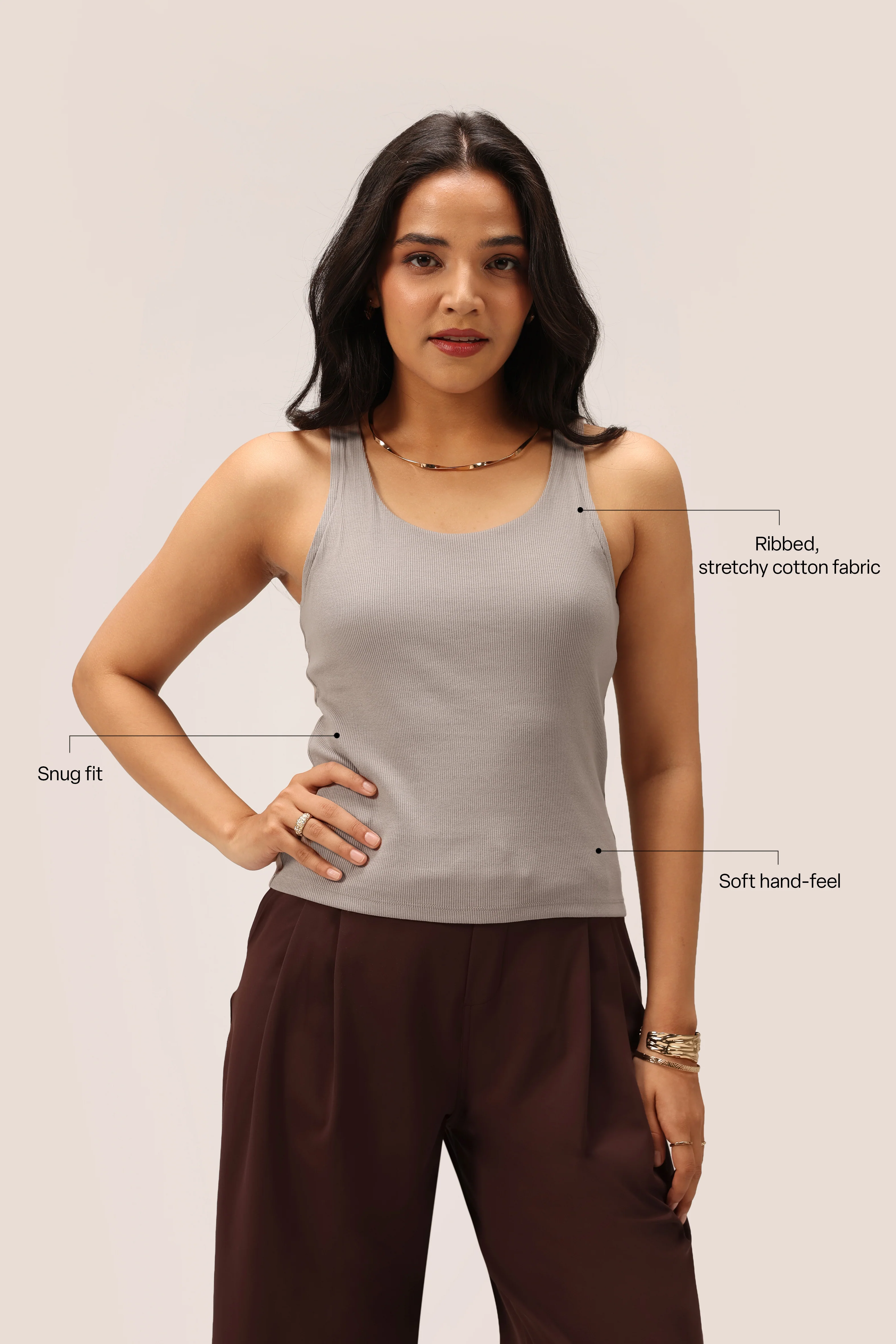 Blissentials Round Neck Built In Bra Top - Image 52