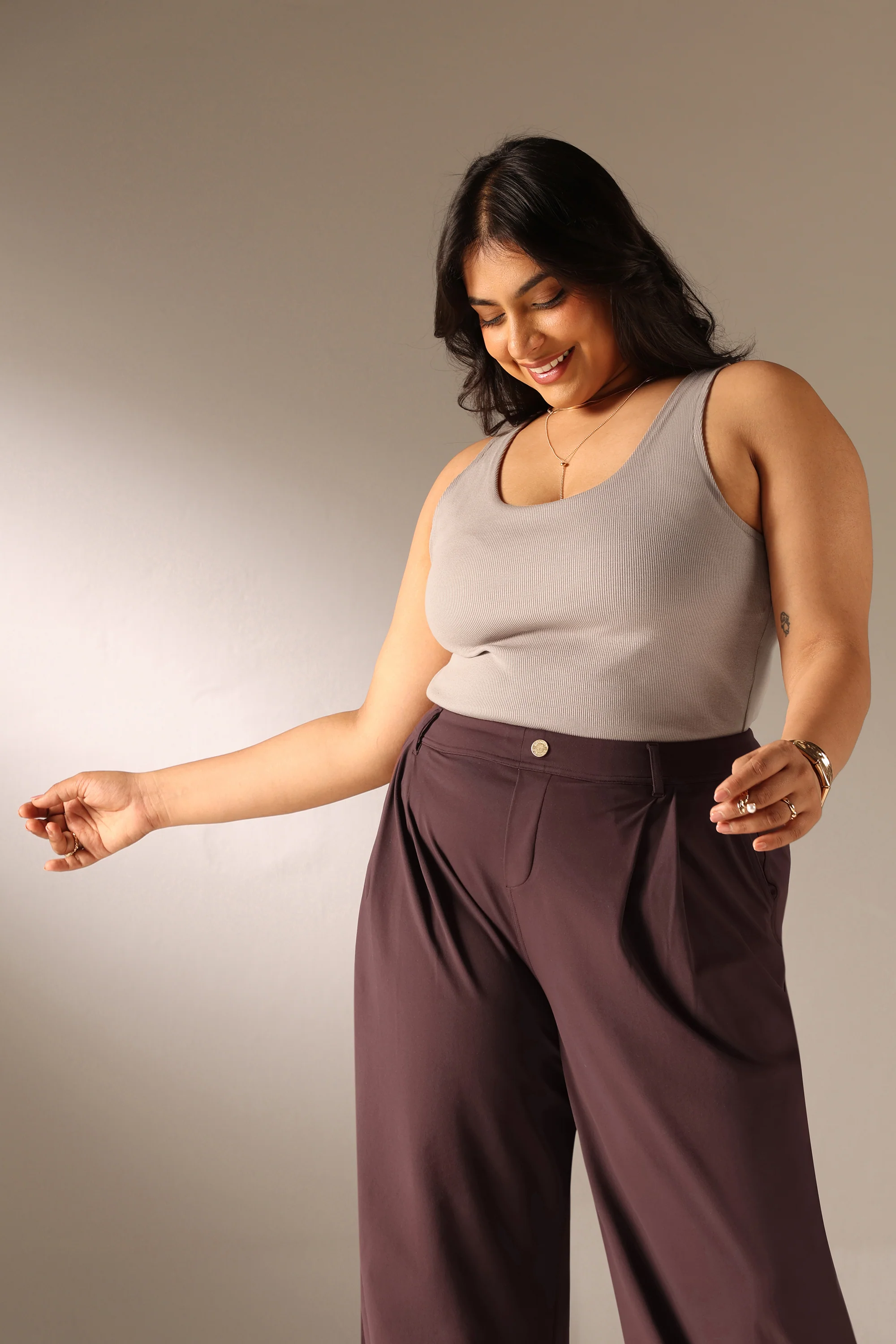 Blissentials Round Neck Built In Bra Top - Image 53