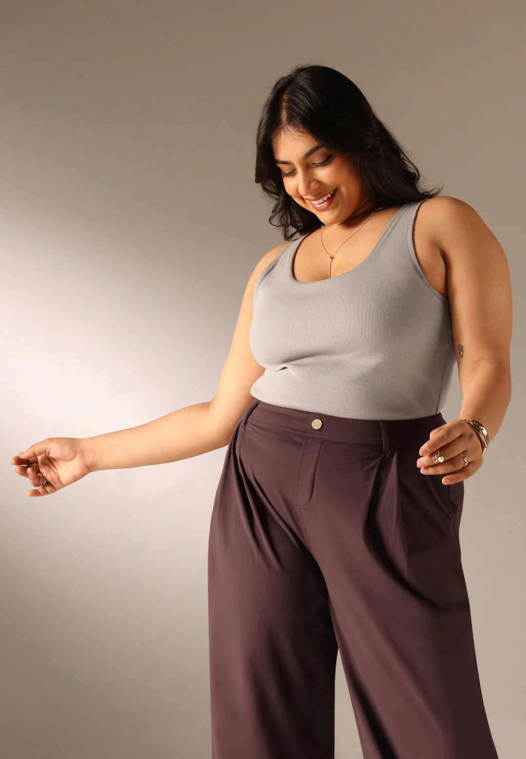 Blissentials Round Neck Built In Bra Top - Image 63