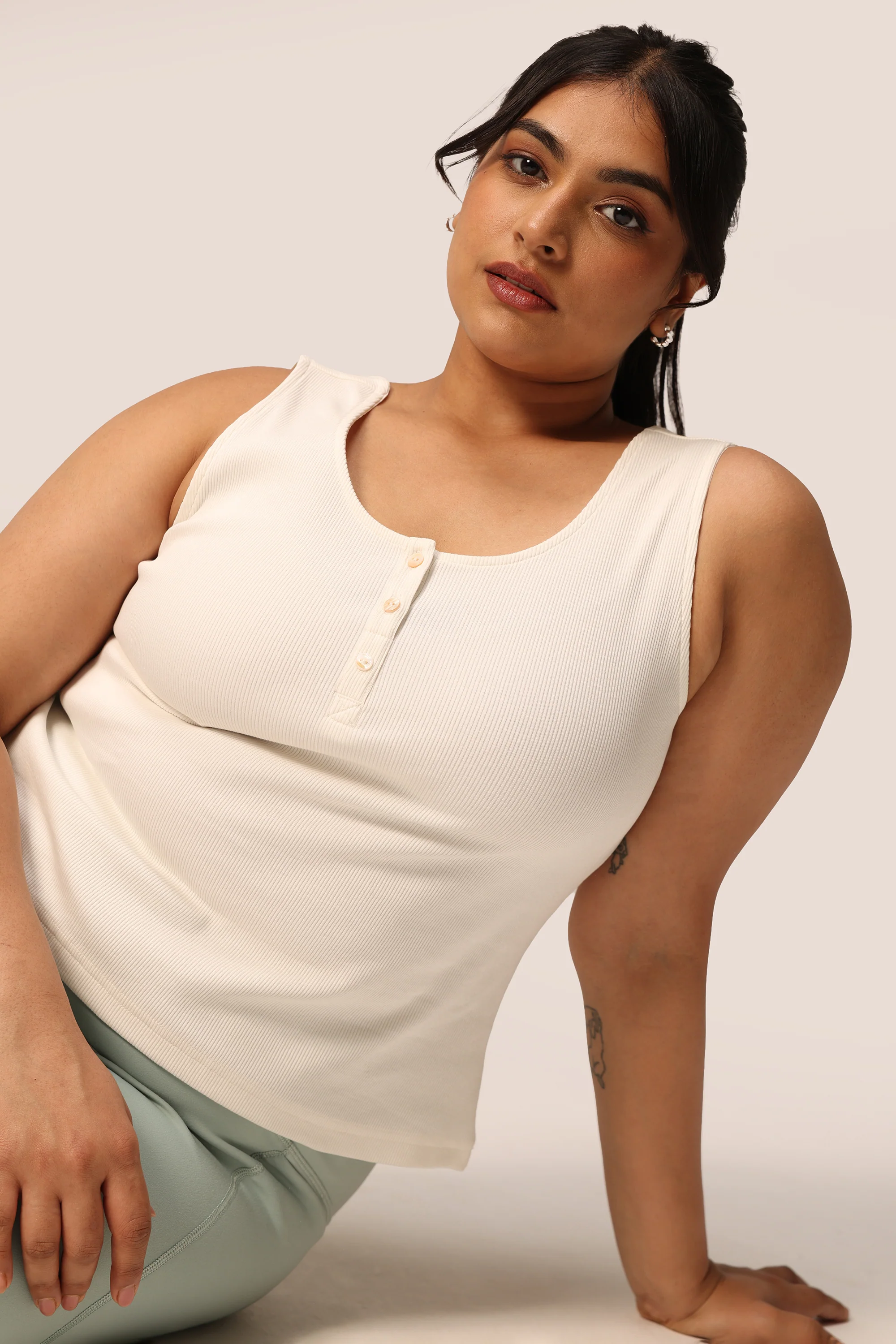 Blissentials Round Neck Henley Tank - Image 32