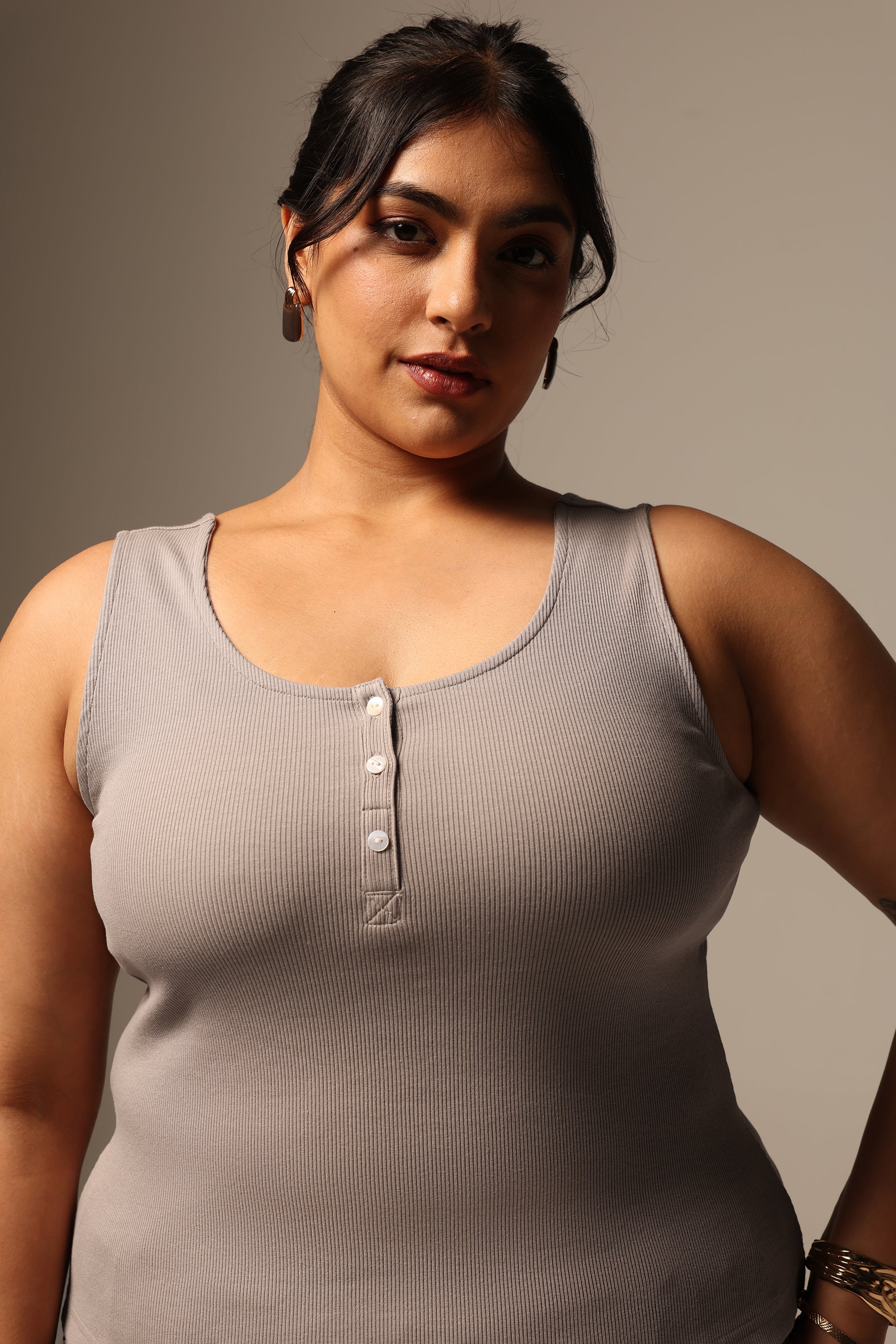 Blissentials Round Neck Henley Tank - Image 46