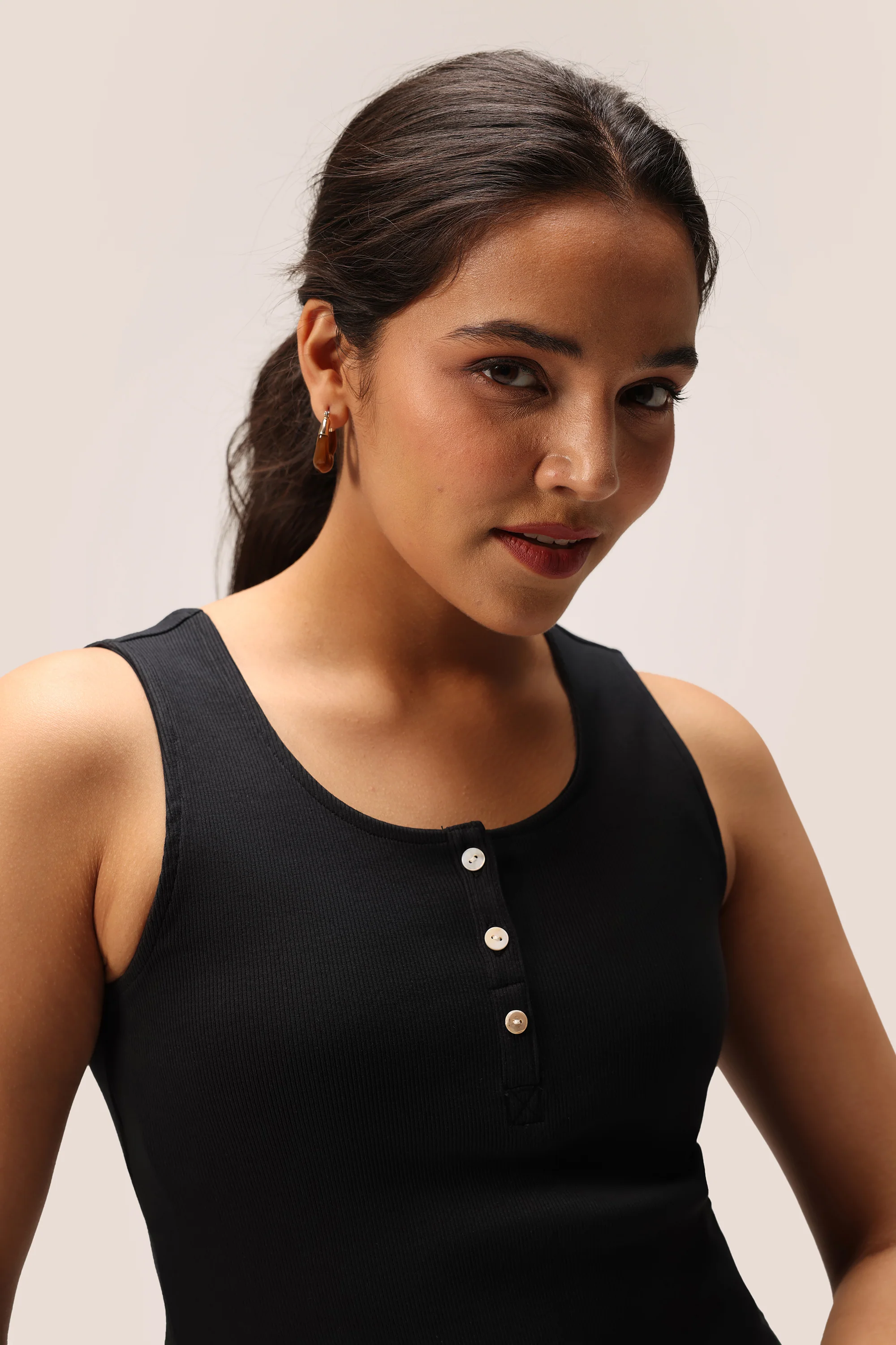 Blissentials Round Neck Henley Tank - Image 6
