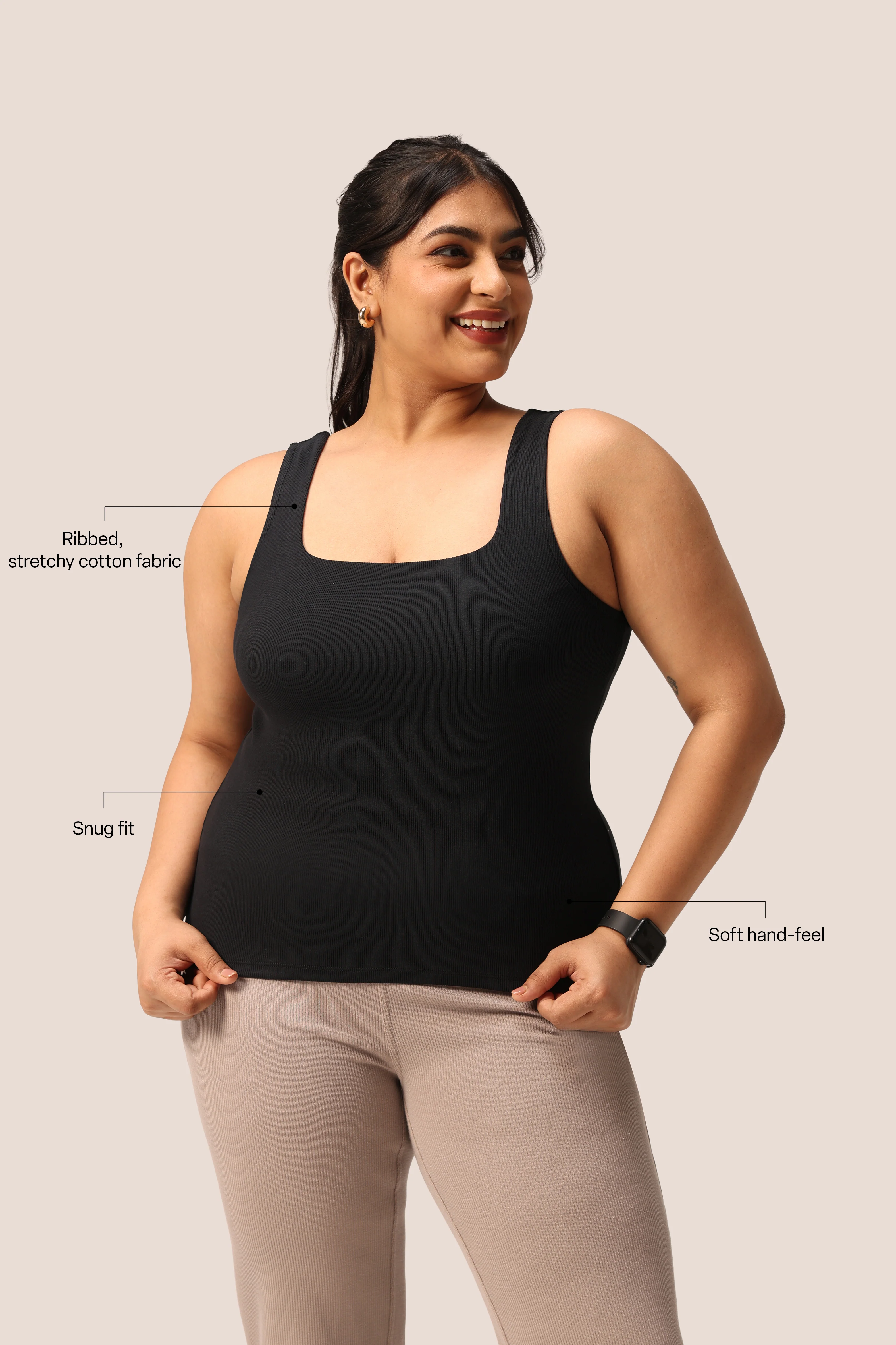 Blissentials Square Neck Built In Bra Top - Image 20