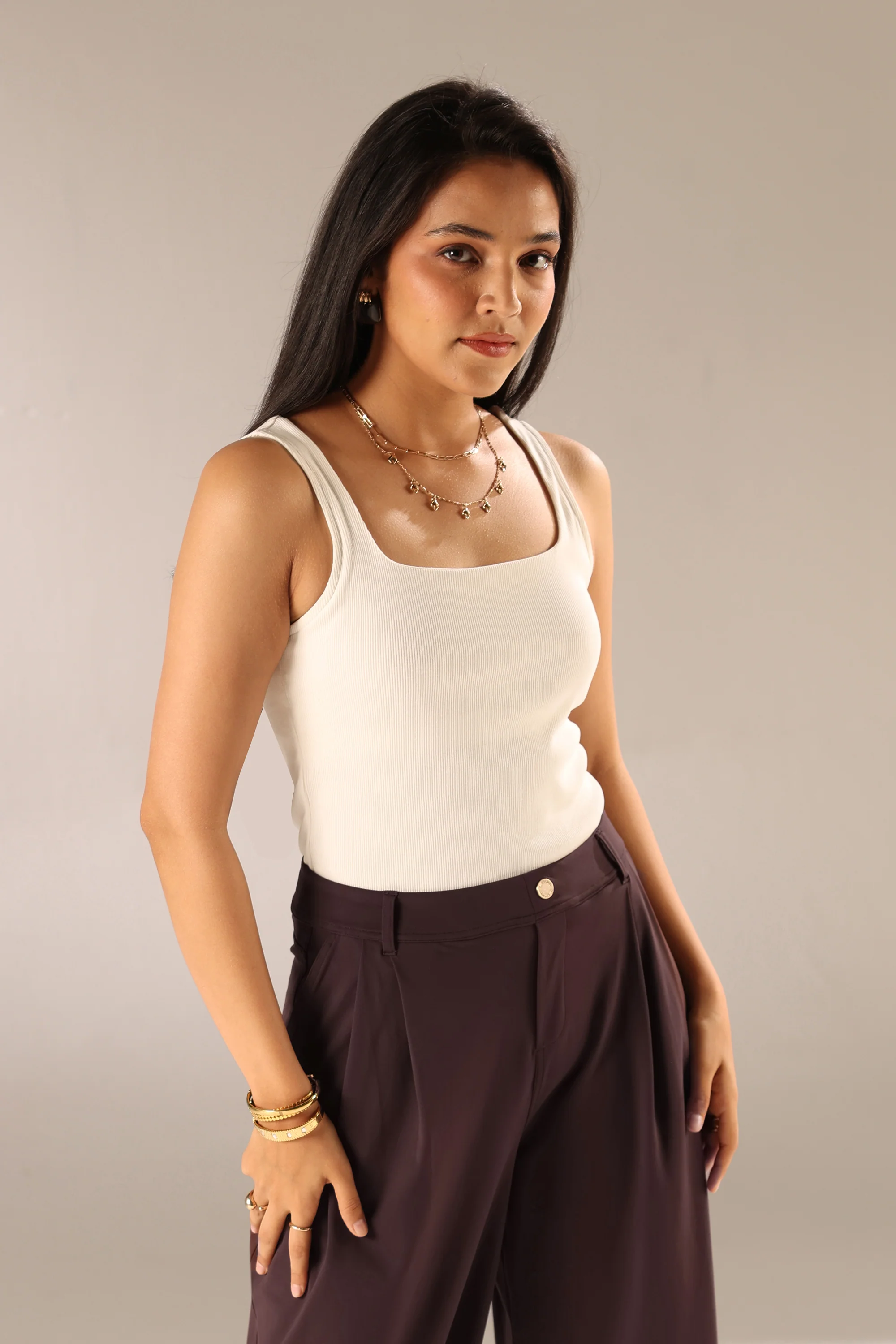Blissentials Square Neck Built In Bra Top - Image 21