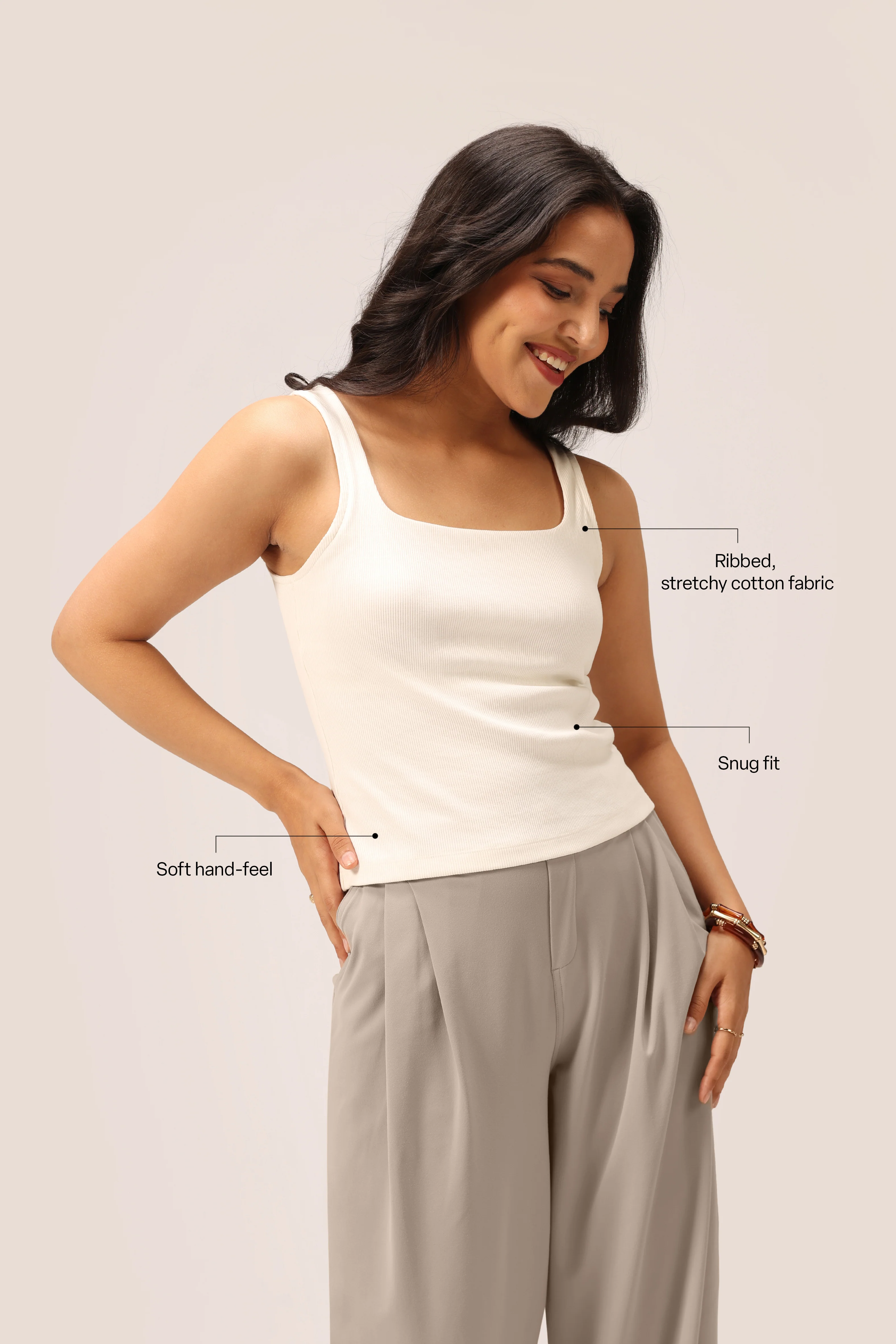 Blissentials Square Neck Built In Bra Top - Image 26