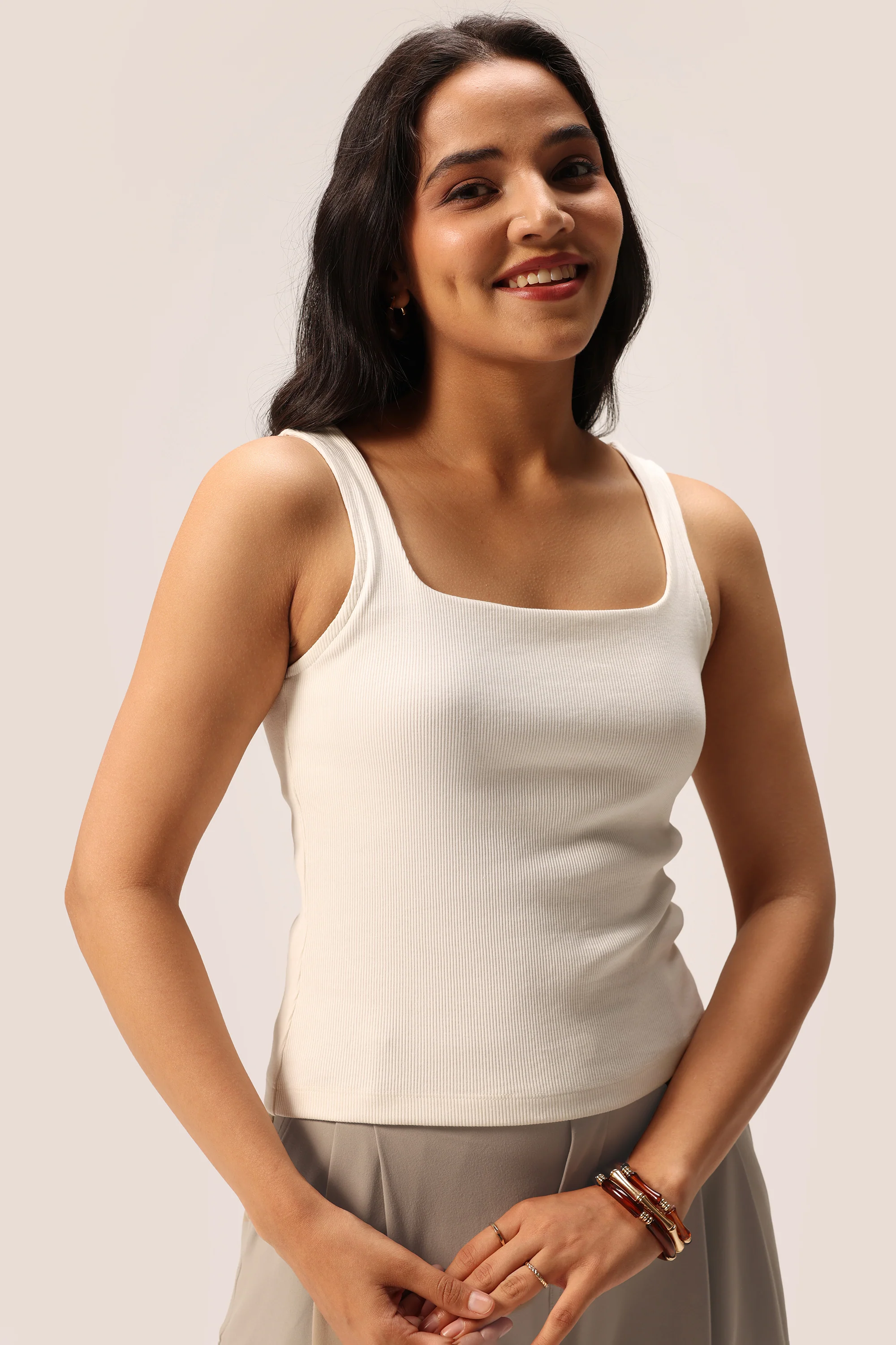 Blissentials Square Neck Built In Bra Top - Image 29