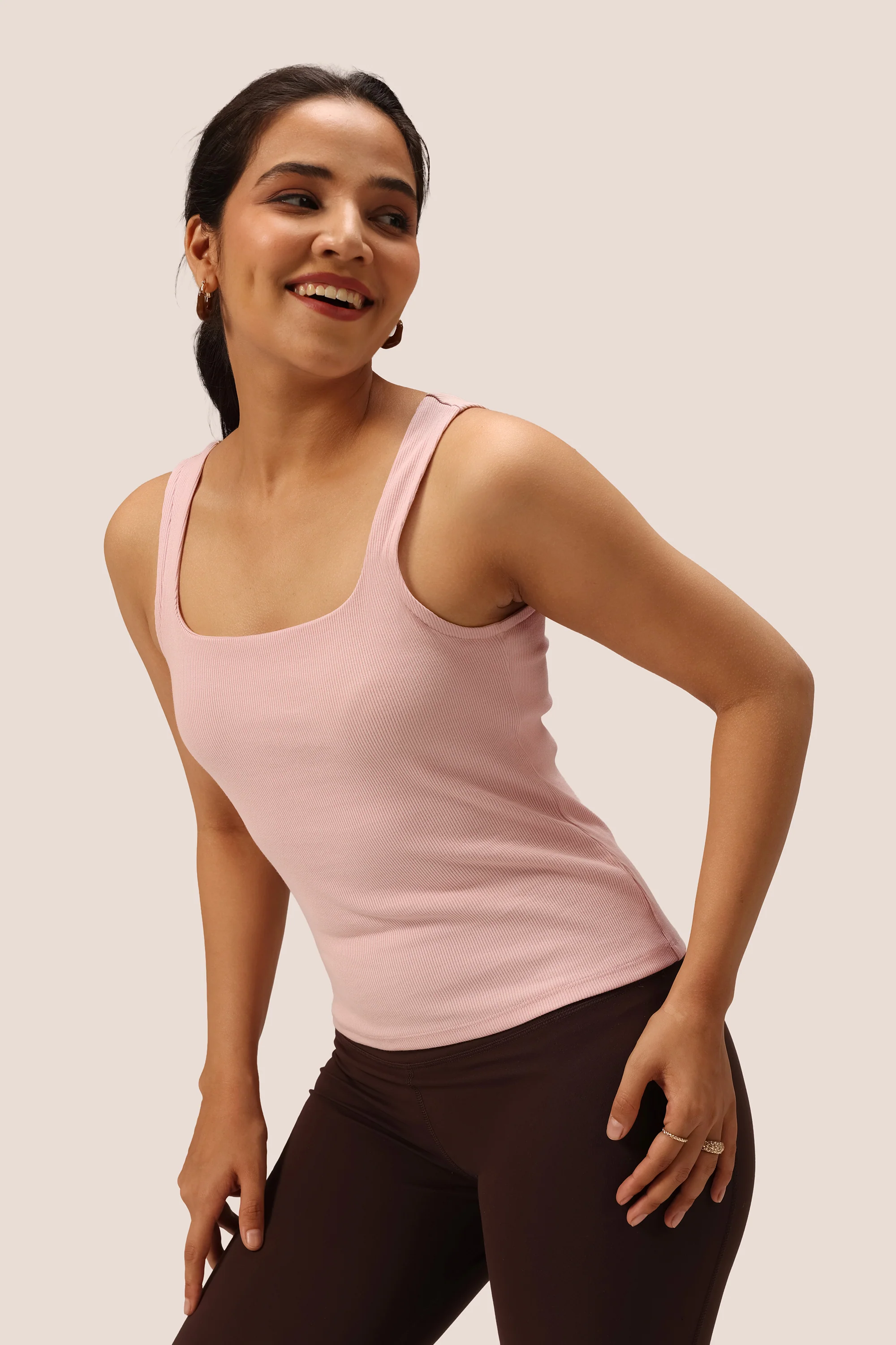 Blissentials Square Neck Built In Bra Top - Image 40