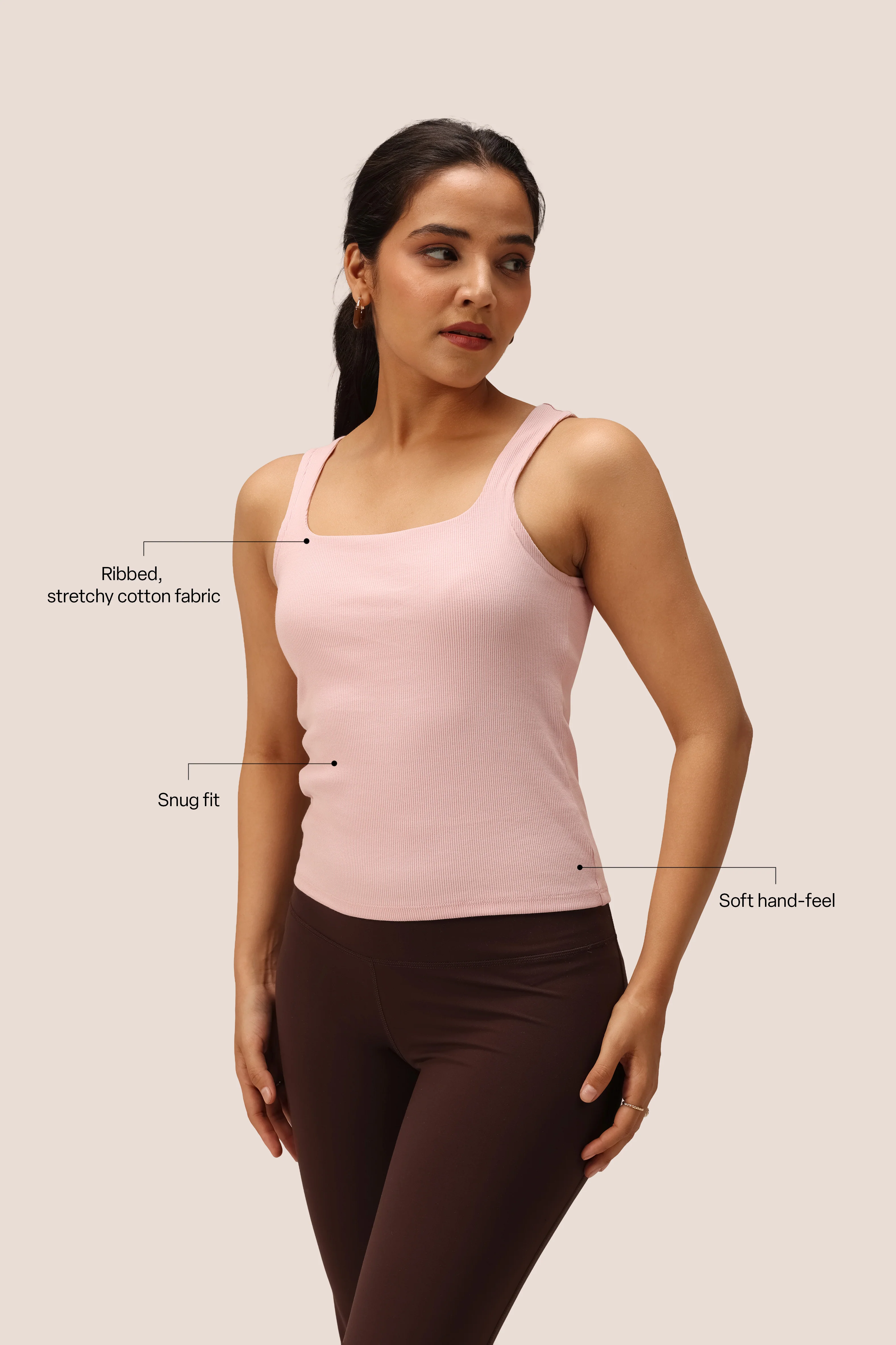 Blissentials Square Neck Built In Bra Top - Image 49