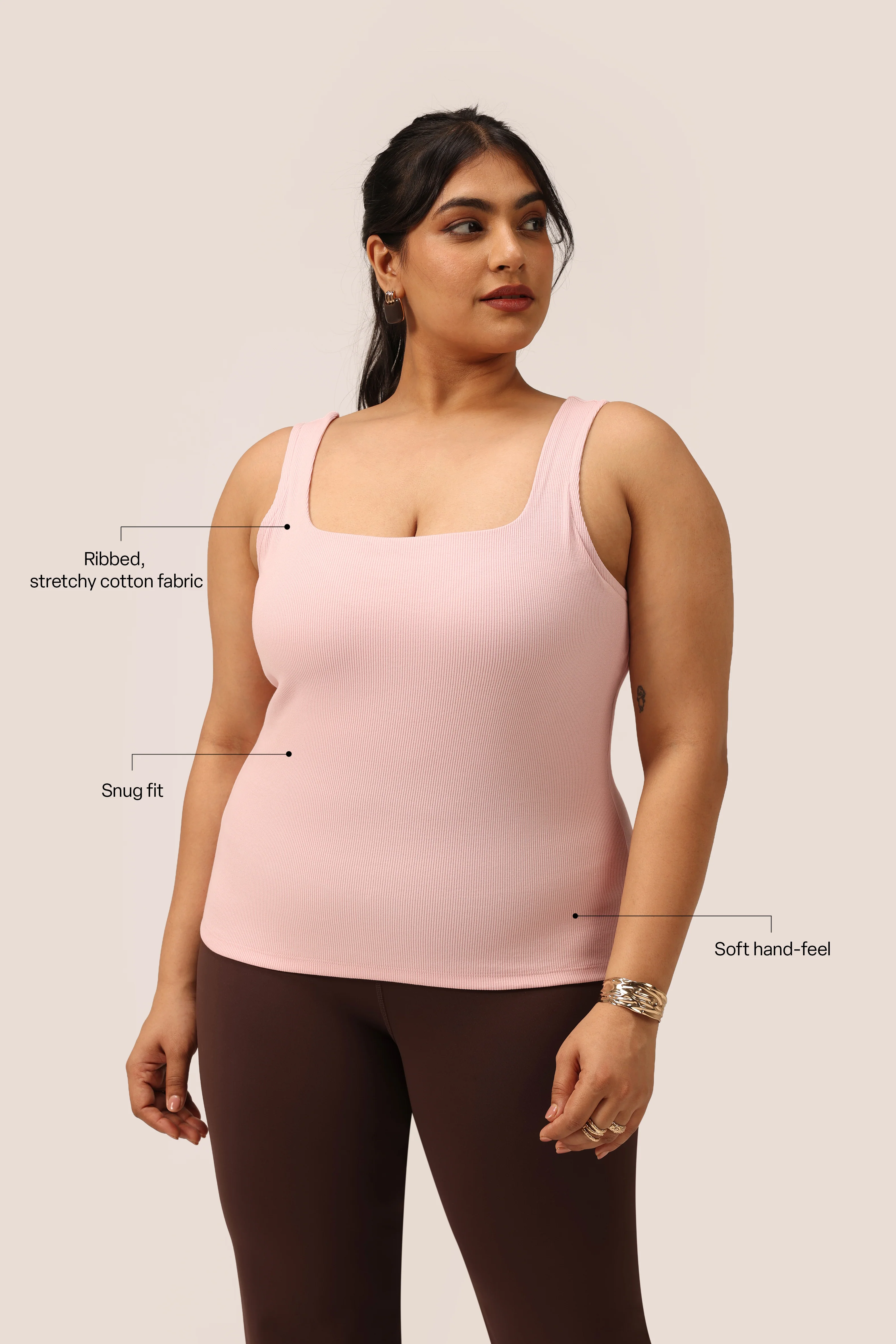 Blissentials Square Neck Built In Bra Top - Image 53