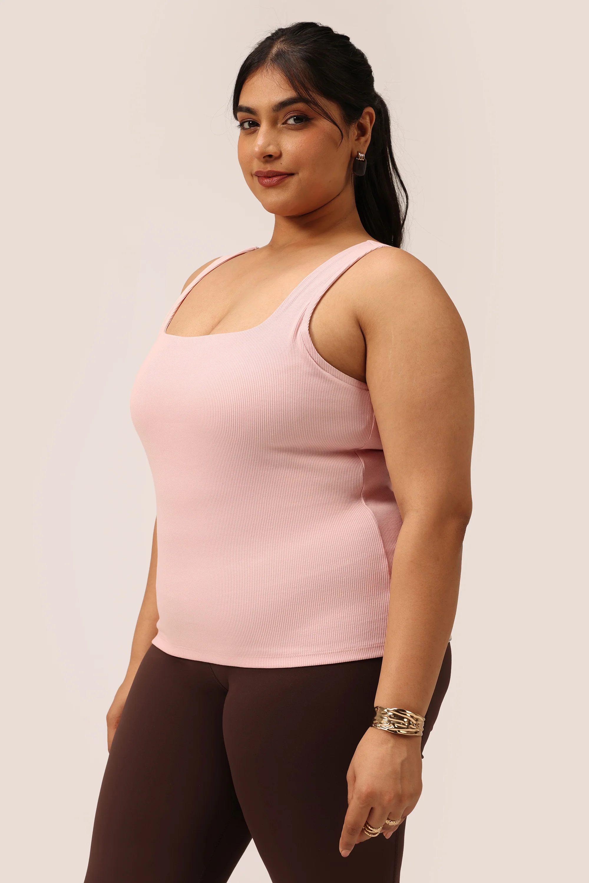 Blissentials Square Neck Built In Bra Top - Image 54