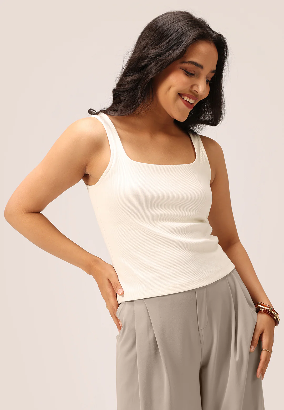 Blissentials Square Neck Built In Bra Top - Image 62