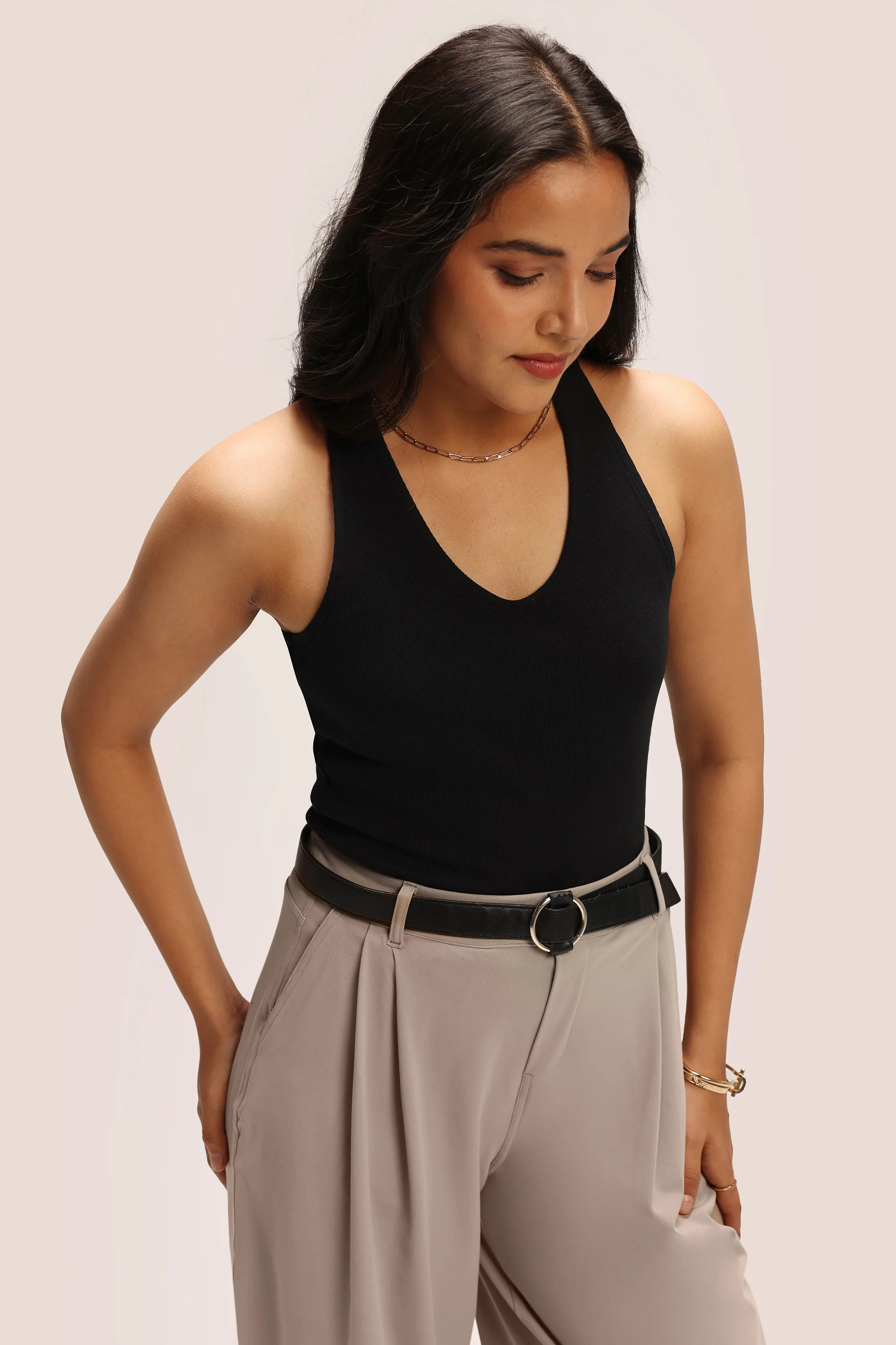Blissentials V- Neck Racerback Built In Bra Top - Image 14