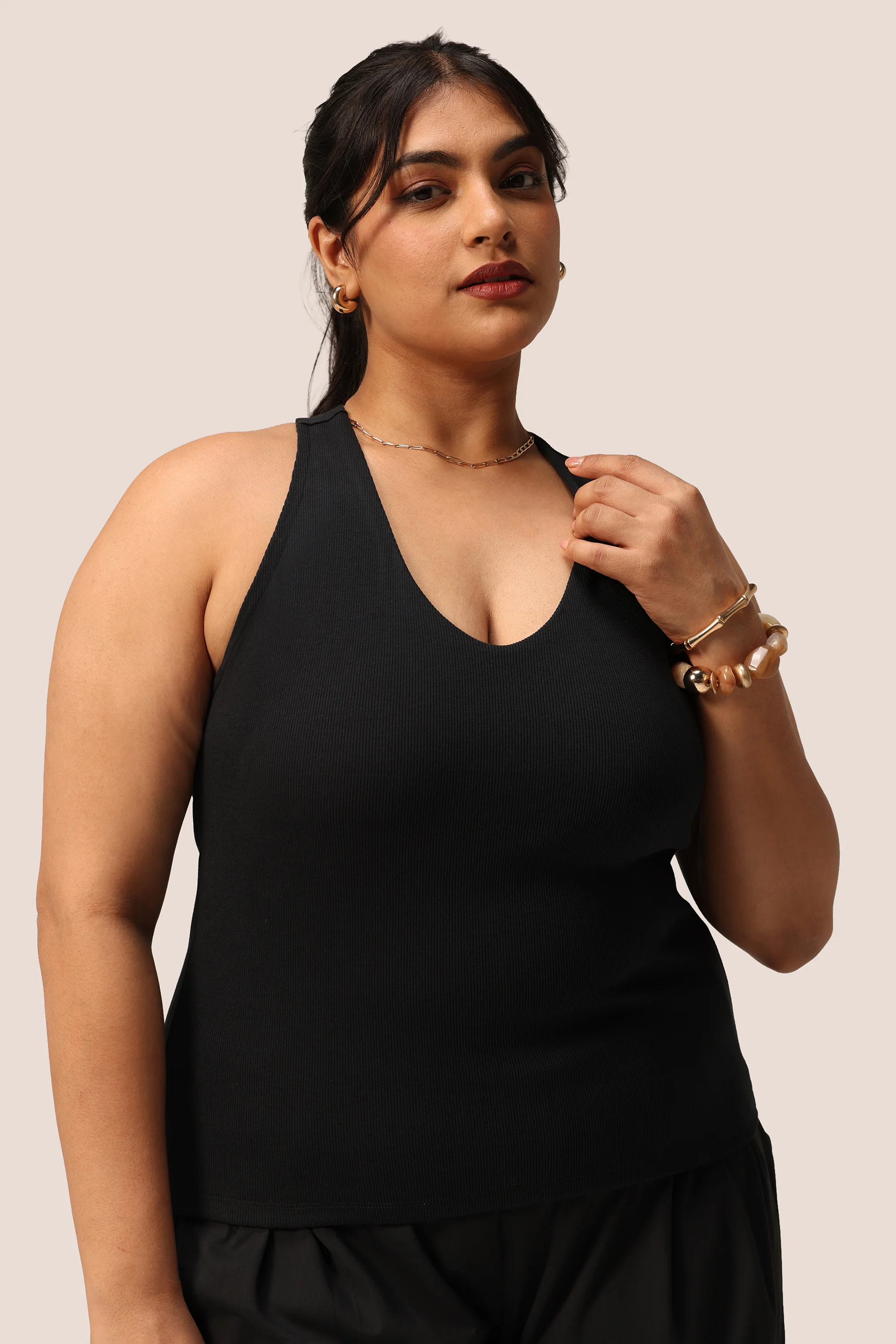 Blissentials V- Neck Racerback Built In Bra Top - Image 17