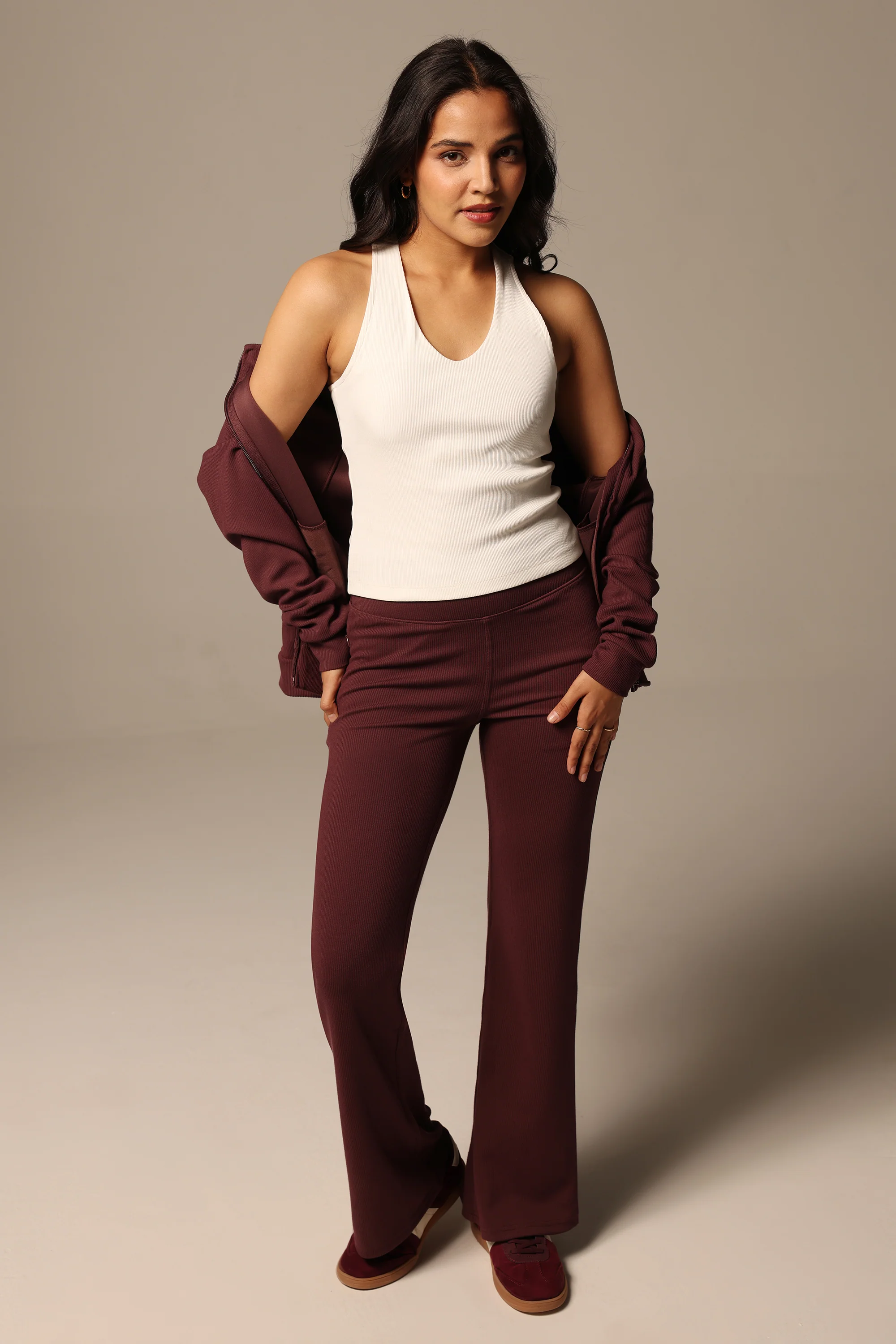 Blissentials V- Neck Racerback Built In Bra Top - Image 32