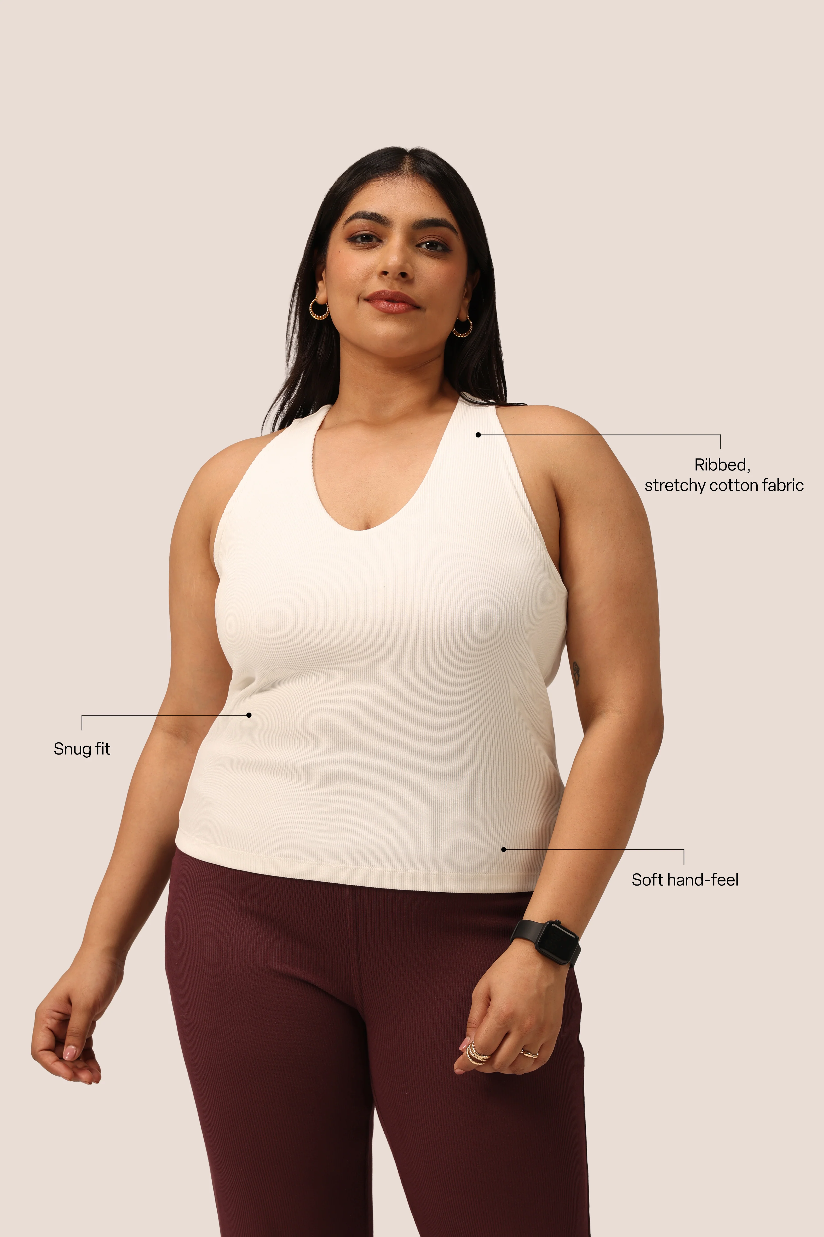 Blissentials V- Neck Racerback Built In Bra Top - Image 34