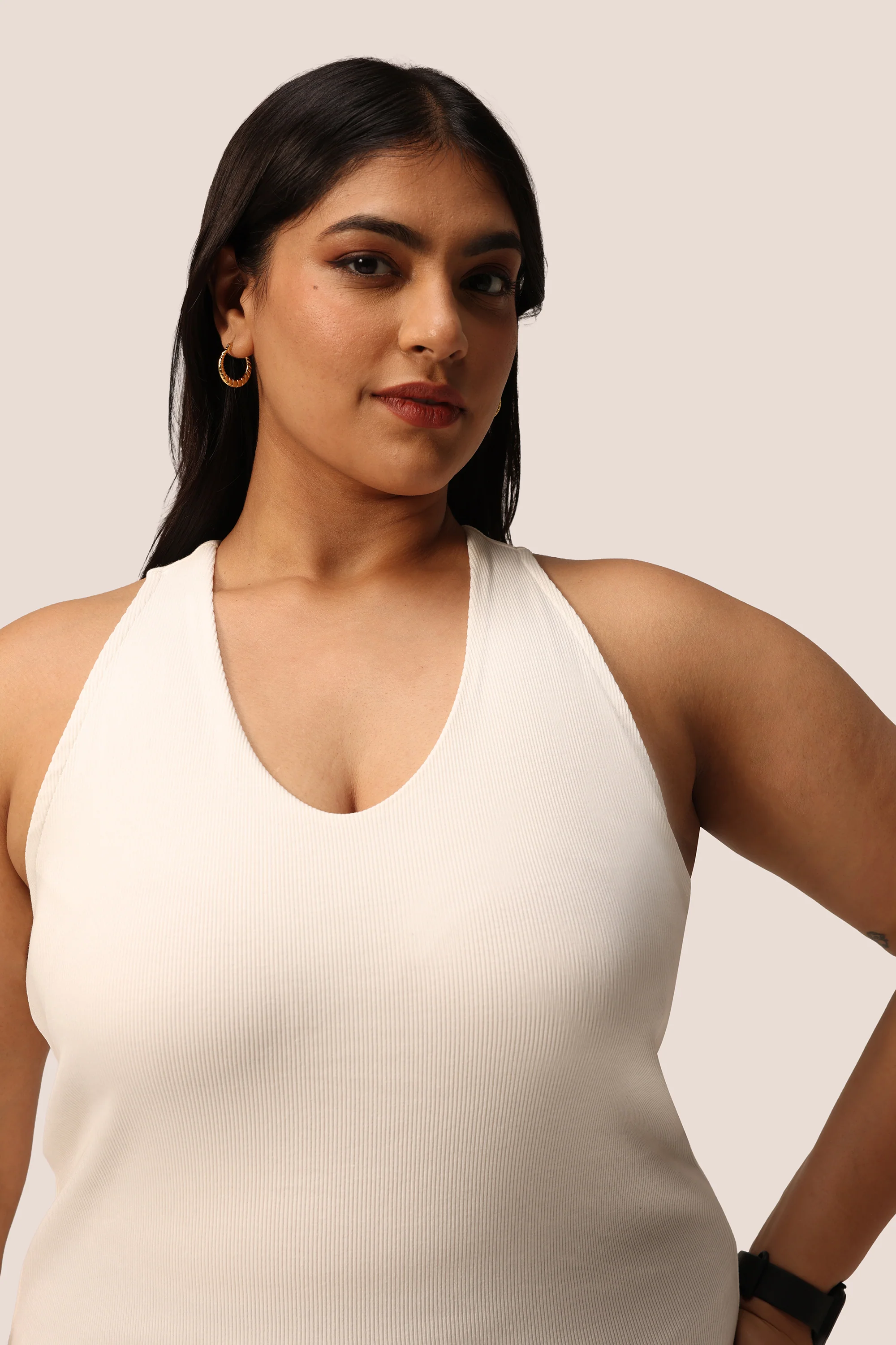 Blissentials V- Neck Racerback Built In Bra Top - Image 35